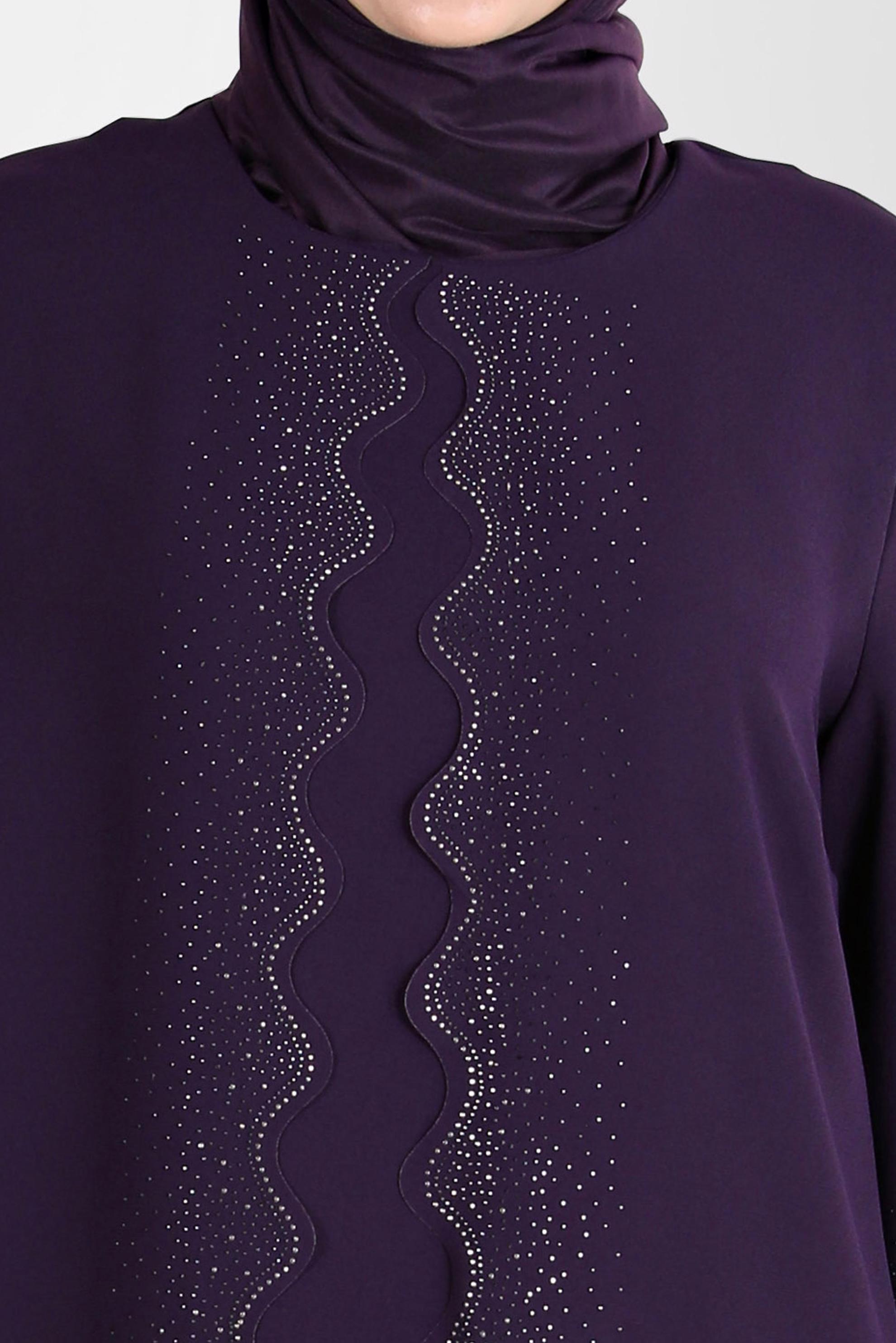 Hijab clothing DAMSON CREPE DRESS WITH GEM 20244 