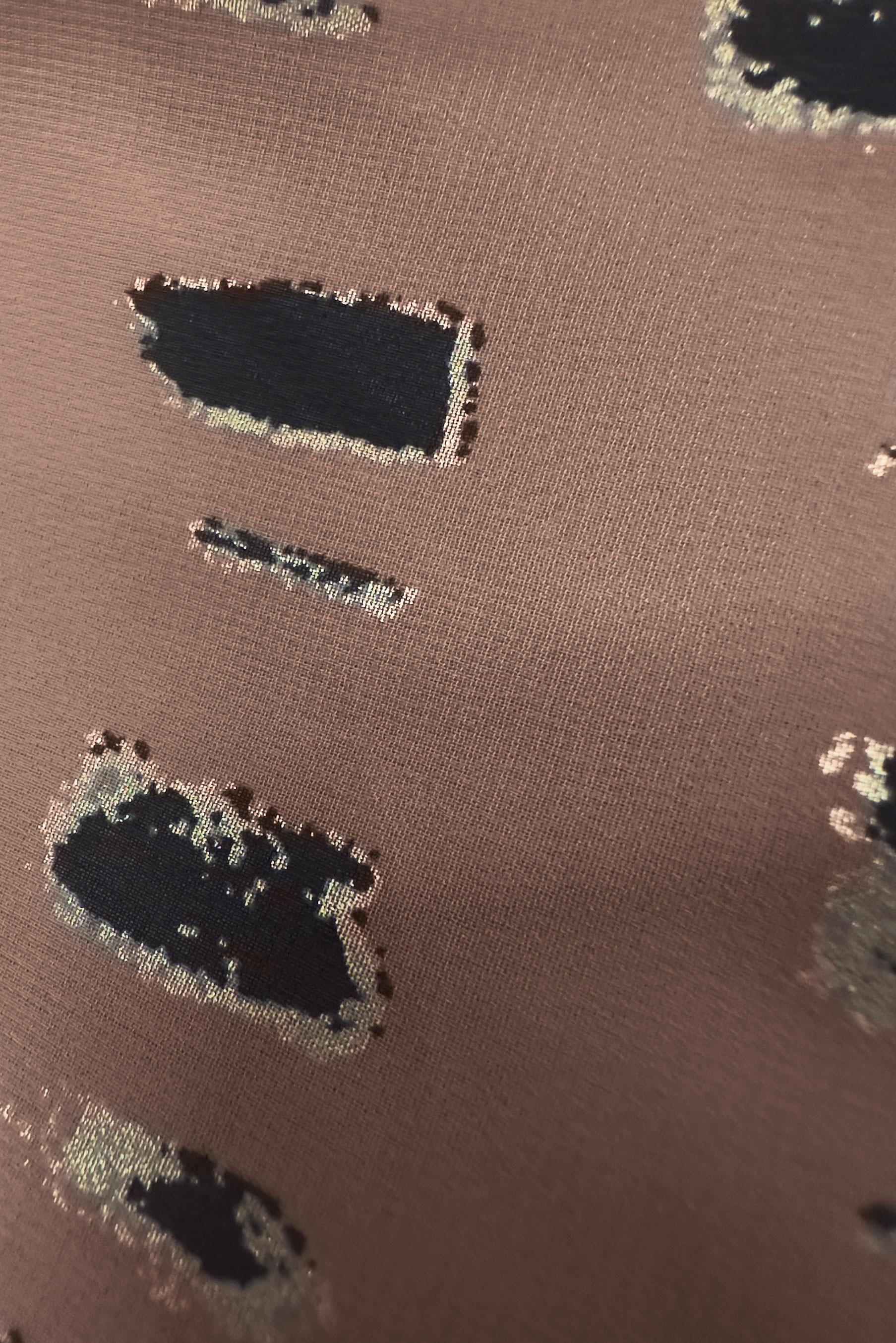 Vêtements hijab BRUN ROBE COL ROND MOTIF AVEC CEINTURE 20254