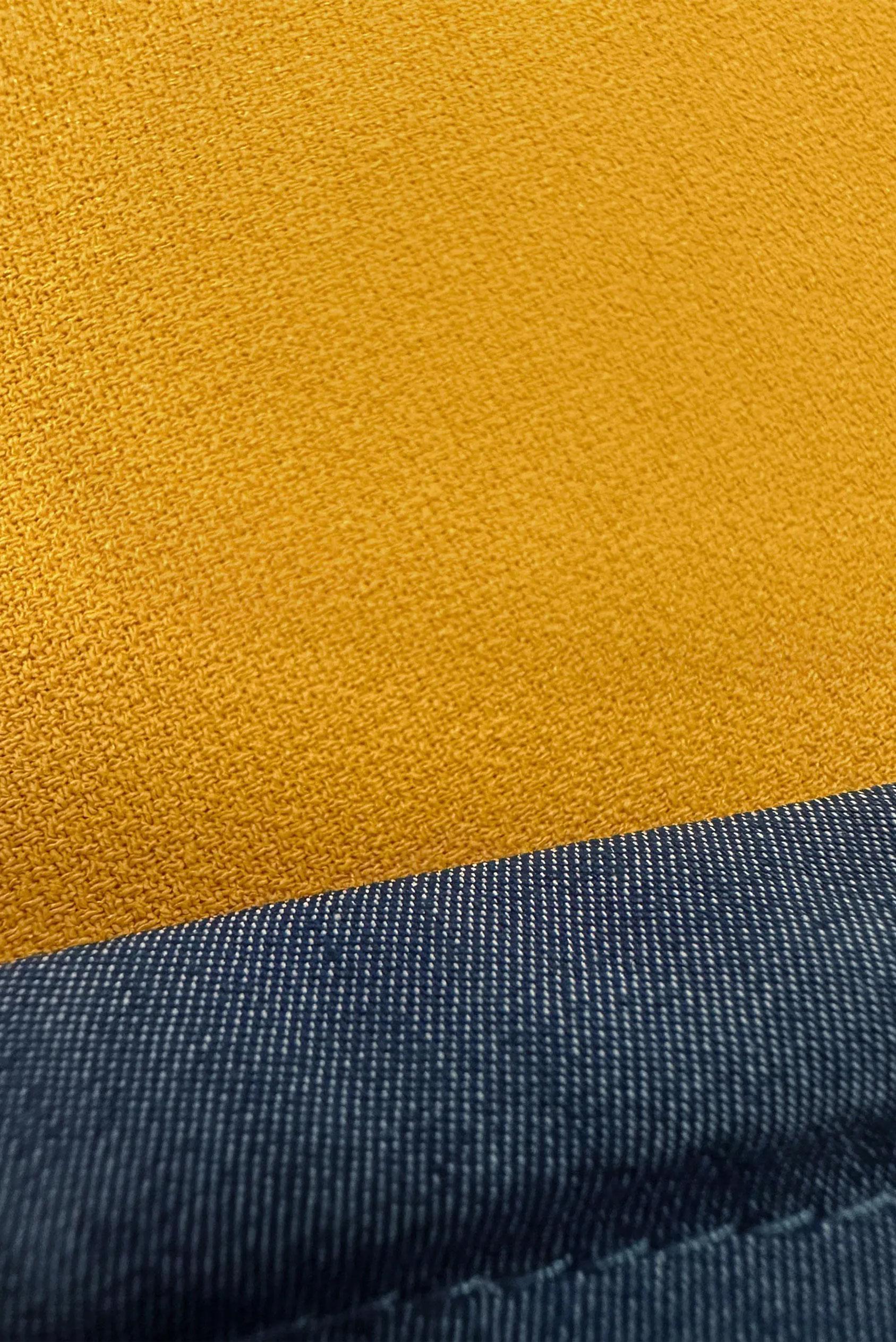 Tesettür giyim SARI ETEK UCU DÜĞMELİ KEMERLİ ELBİSE 41738 