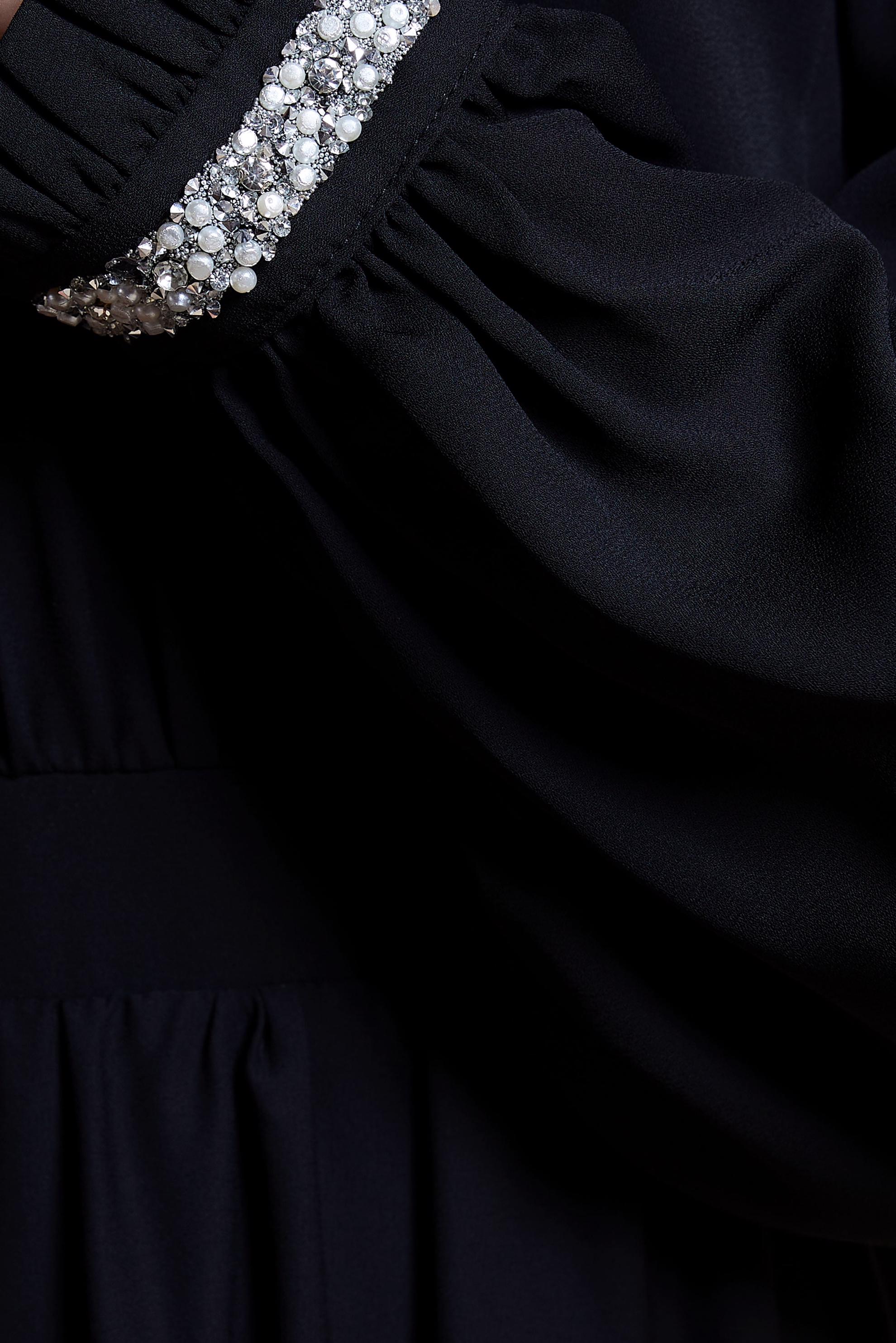 Tesettür giyim SİYAH TAŞ DETAYLI ELBİSE 42553 