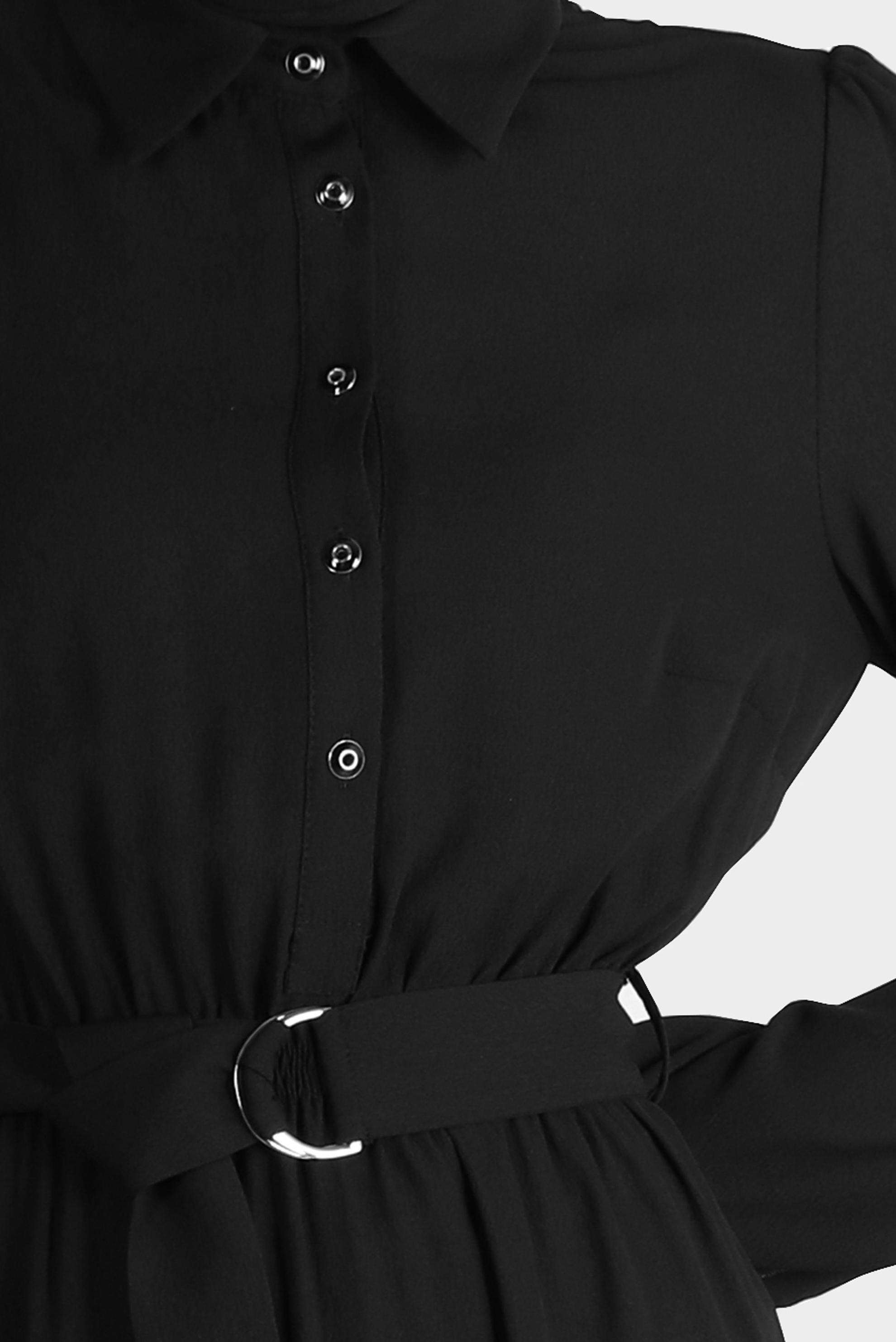 Tesettür giyim SİYAH DÜĞMELİ ELBİSE 42554 