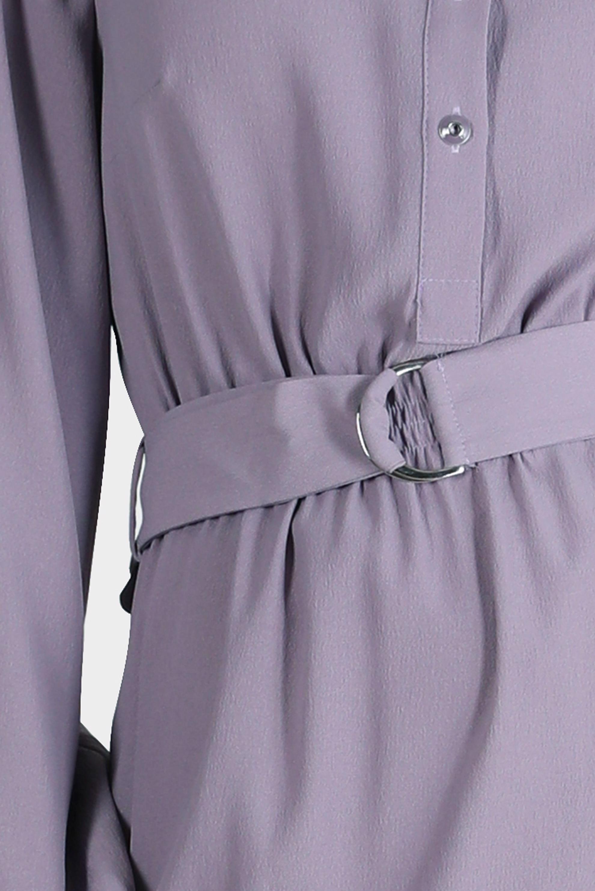 Tesettür giyim MOR DÜĞMELİ ELBİSE 42554 