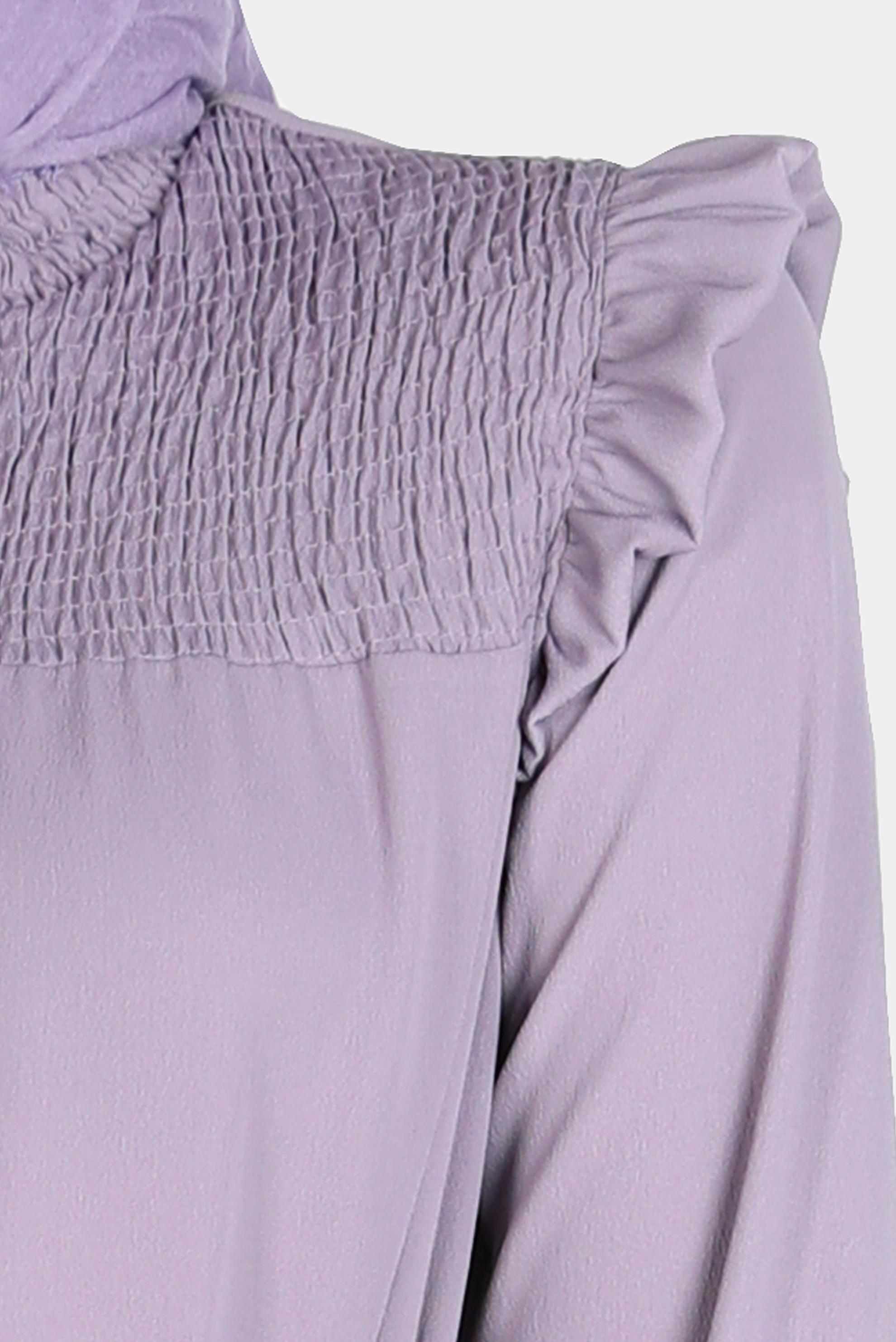 Tesettür giyim MOR OMUZLARI FIRFIRLI KUŞAKLI AEROBİN ELBİSE 42720 