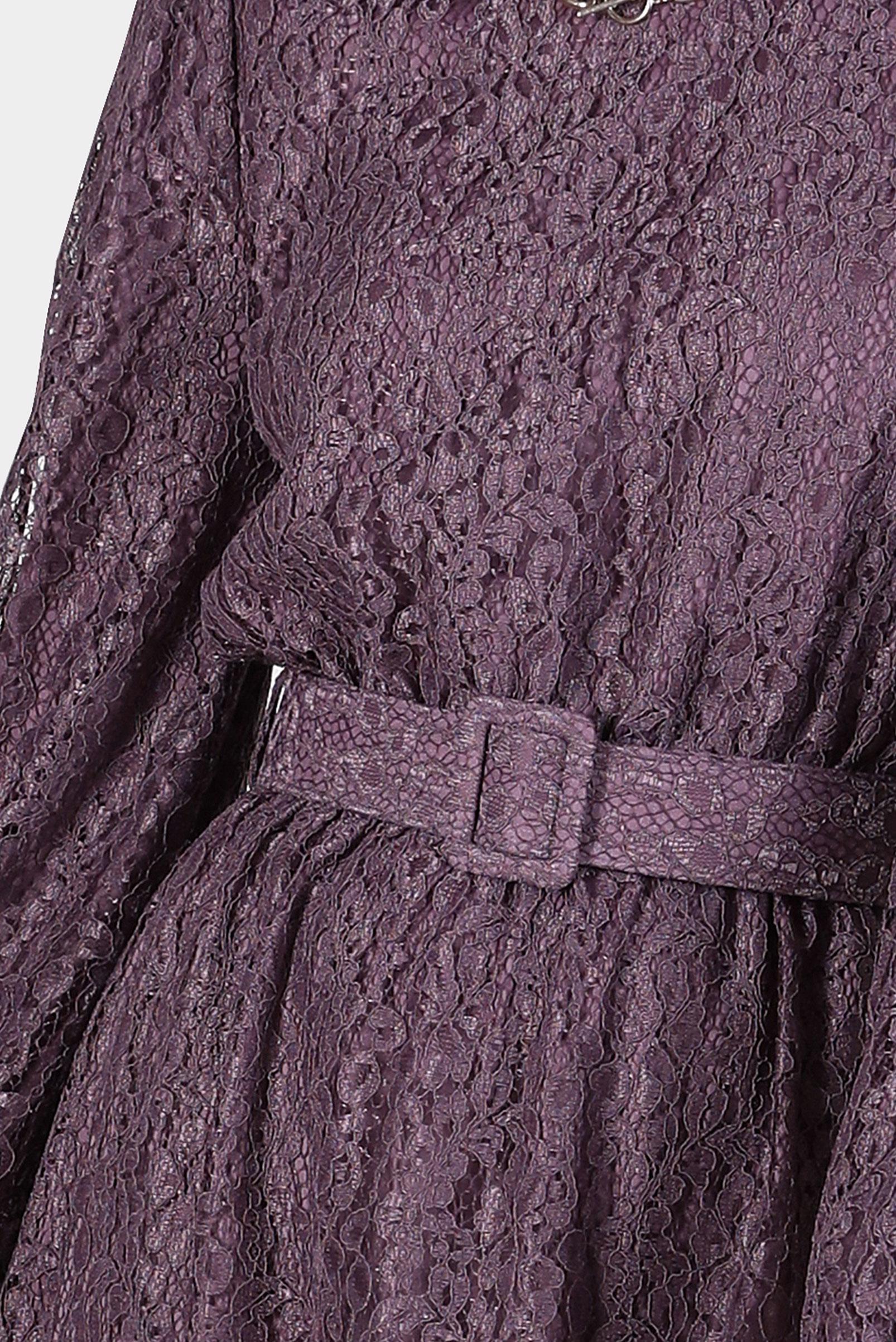 Vêtements hijab POURPRE ROBE LAÇÉE AVEC CEINTURE 42814