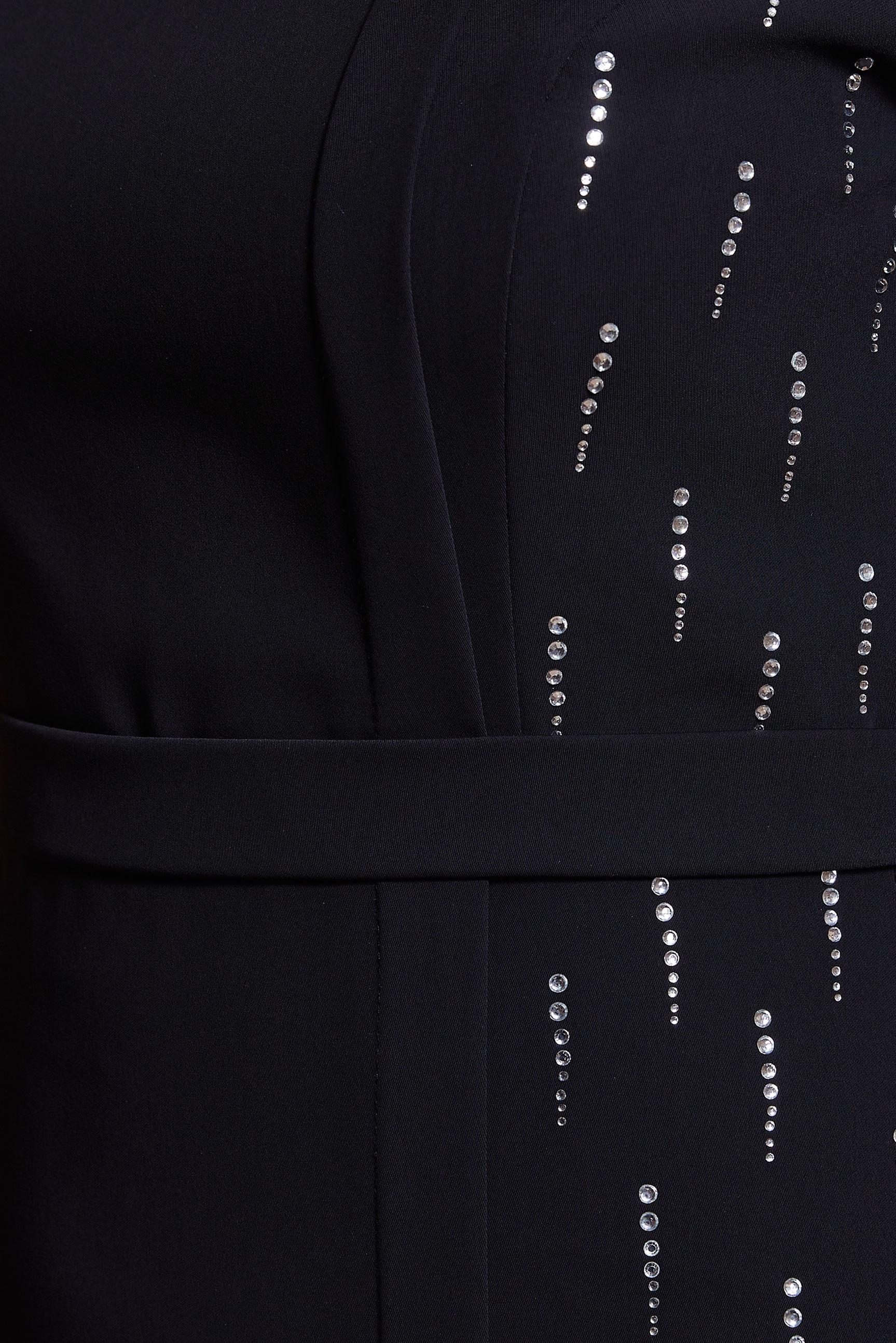 Tesettür giyim SİYAH TAŞ BASKILI ELBİSE 42886