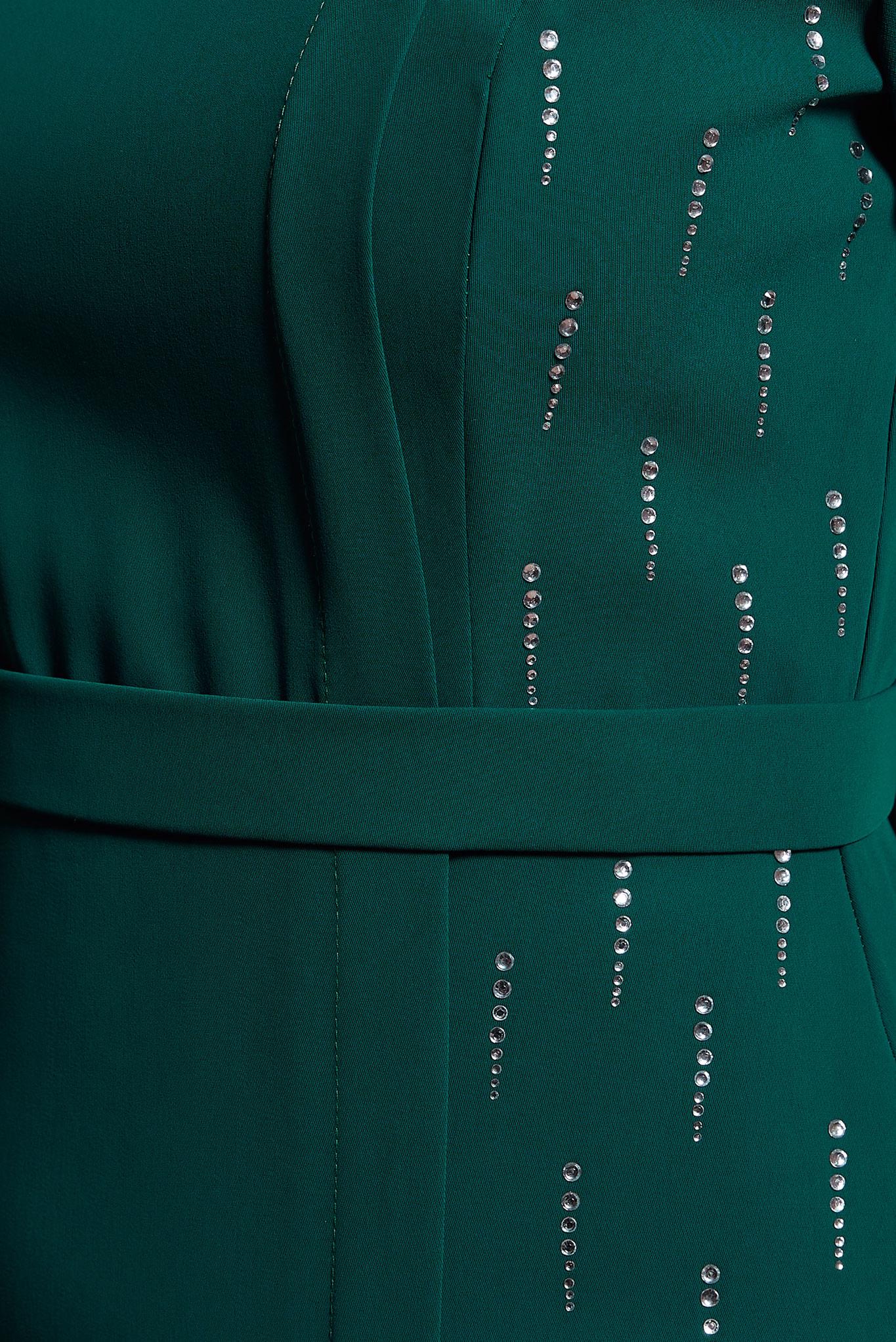 Tesettür giyim YEŞİL TAŞ BASKILI ELBİSE 42886