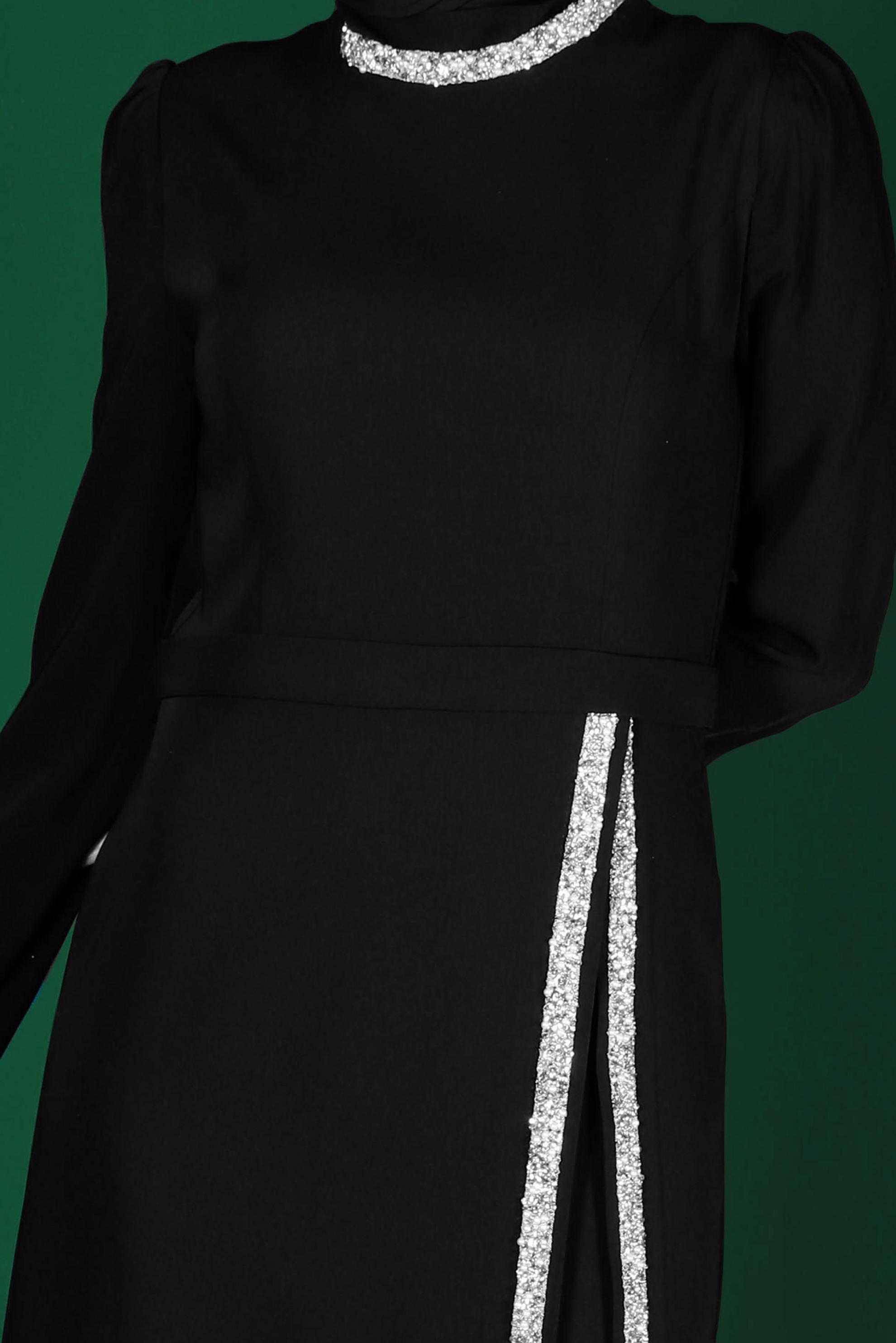 Hijab clothing BLACK GEM STRIPED DRESS 42887