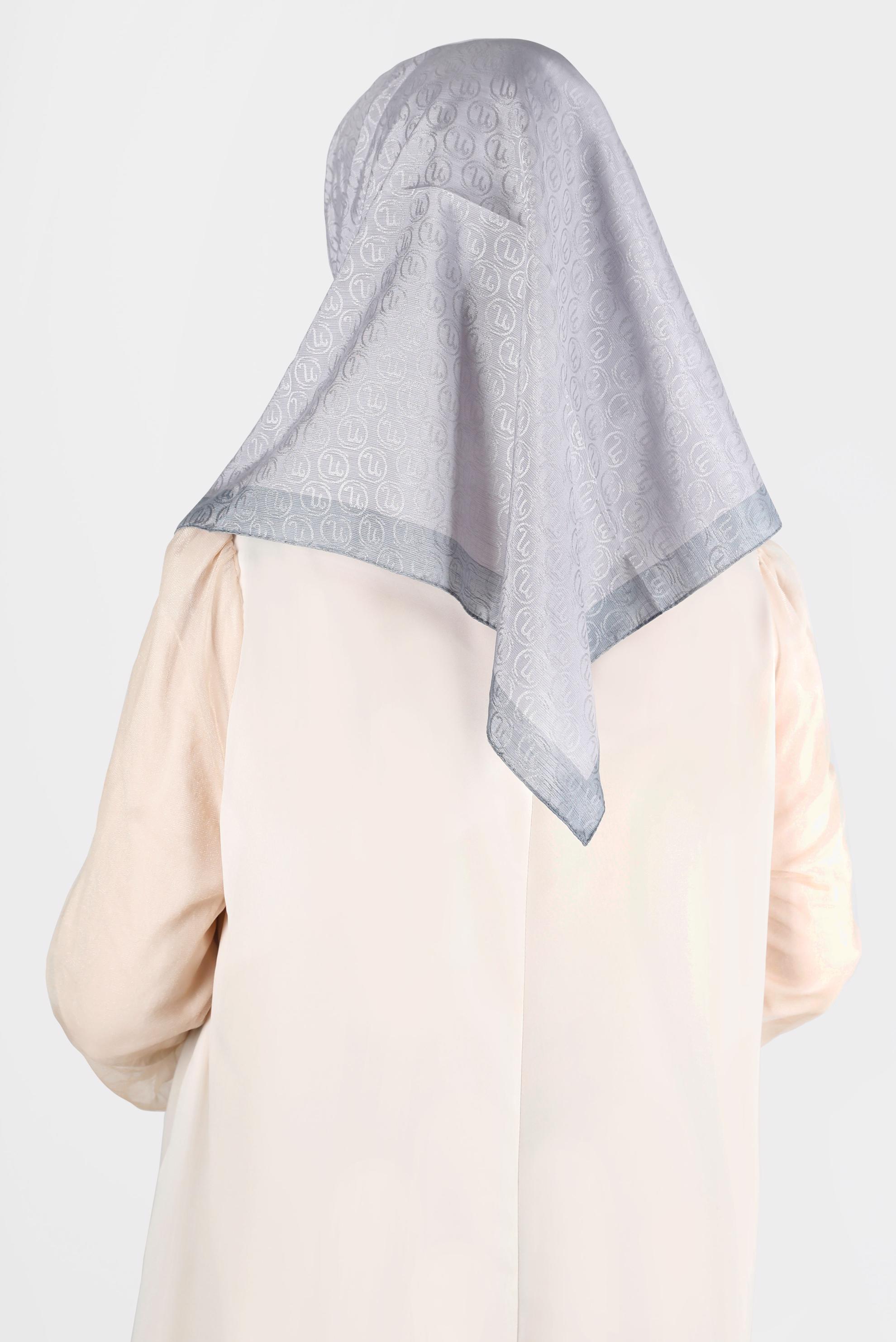 Tesettür giyim BEJ  ALVİNA MONOGRAM EŞARP 8142