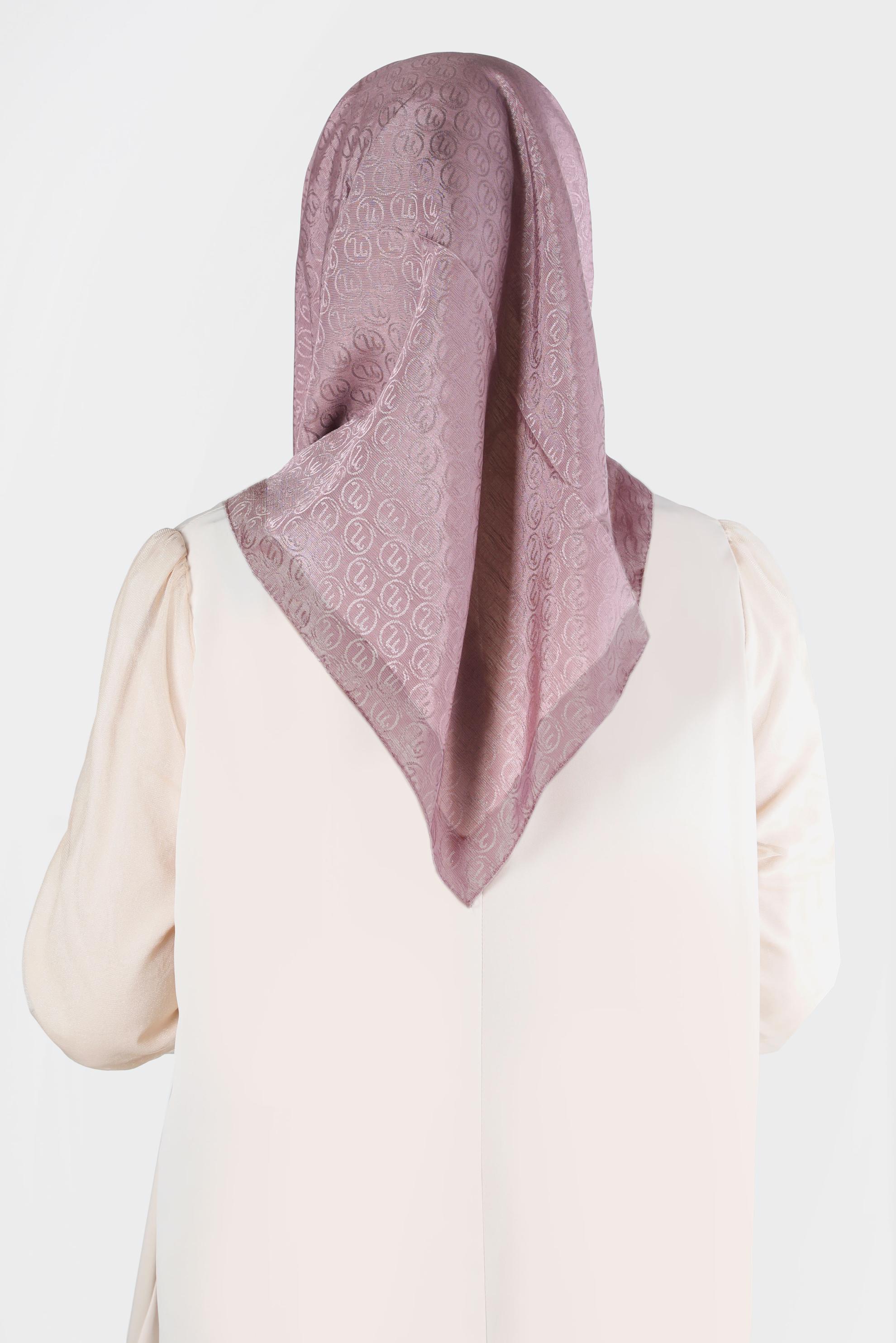 Tesettür giyim PUDRA  ALVİNA MONOGRAM EŞARP 8142