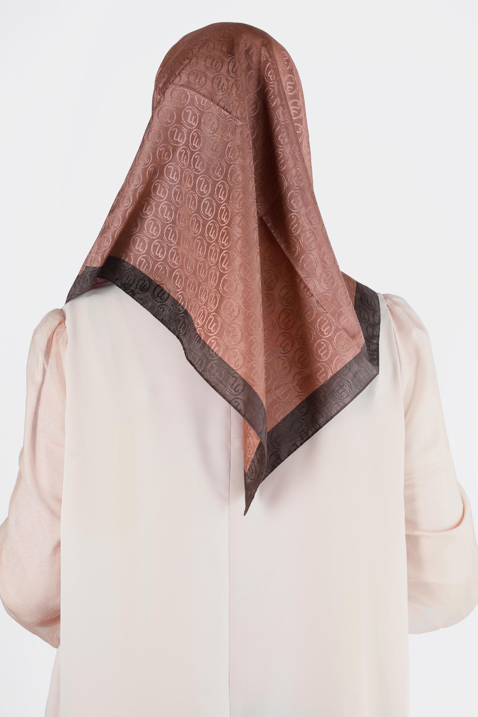 Tesettür giyim TABA  ALVİNA MONOGRAM EŞARP 8142