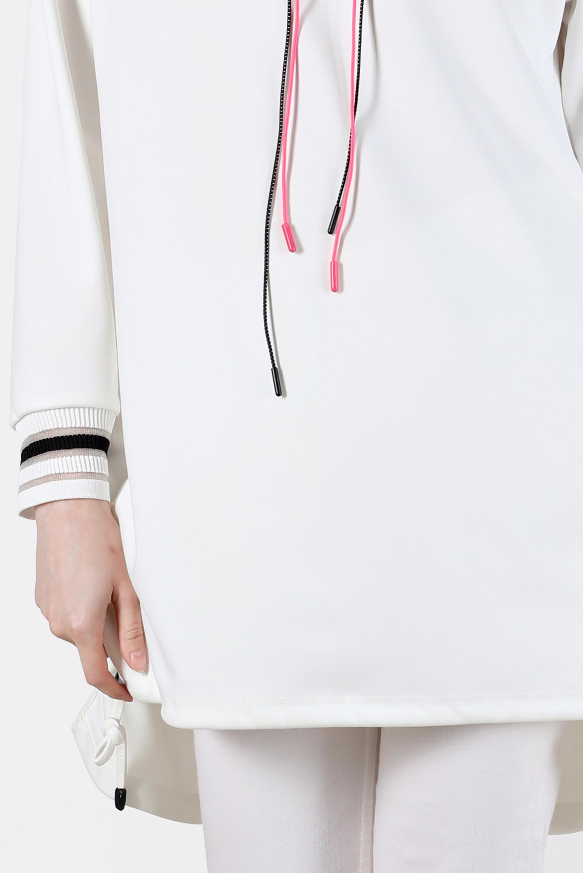 Tesettür giyim BEYAZ BAĞCIK DETAYLI EŞOFMAN TUNİK 42572 