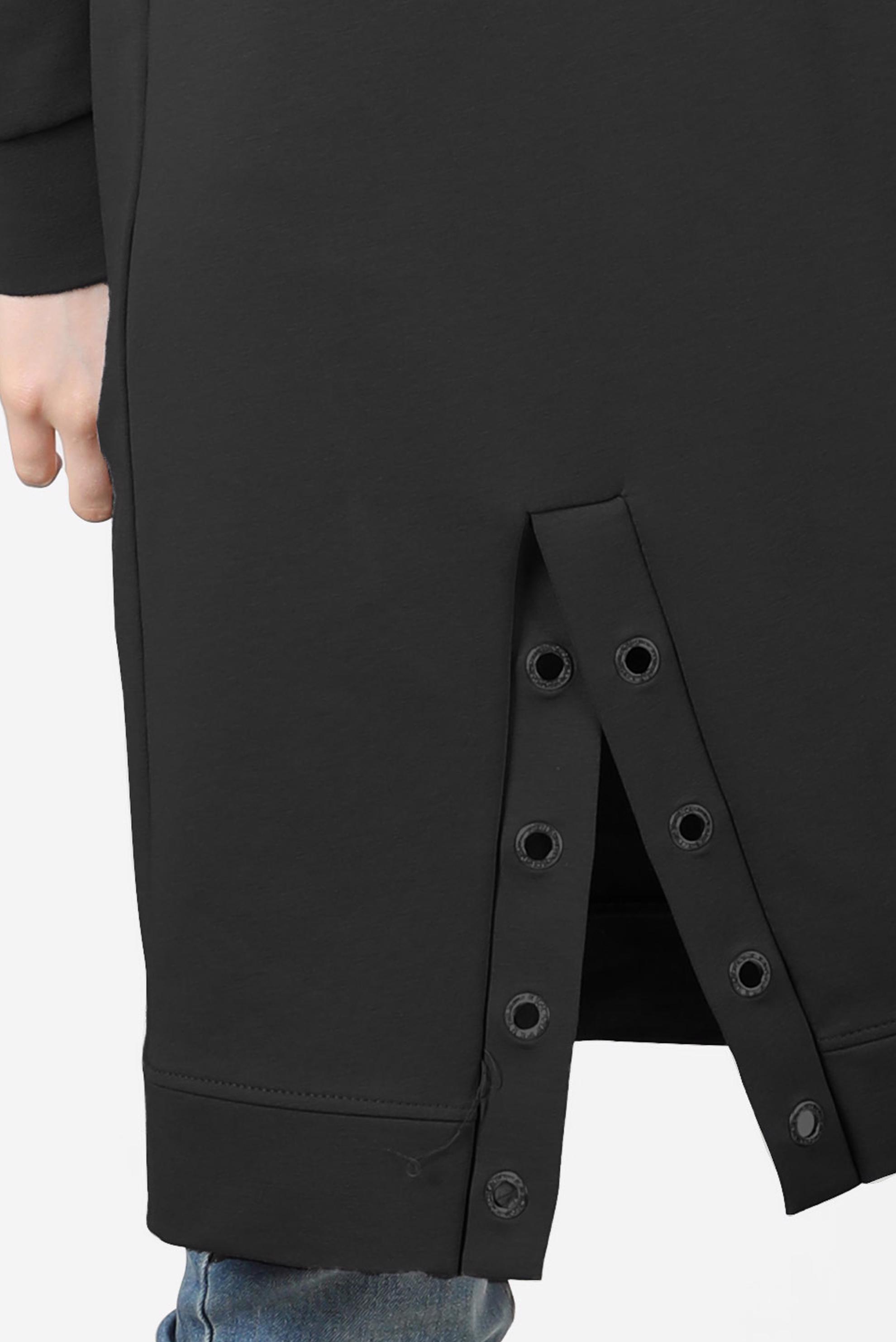 Tesettür giyim SİYAH KUŞGÖZÜ DETAYLI YIRTMAÇLI EŞOFMAN TUNİK 42573 