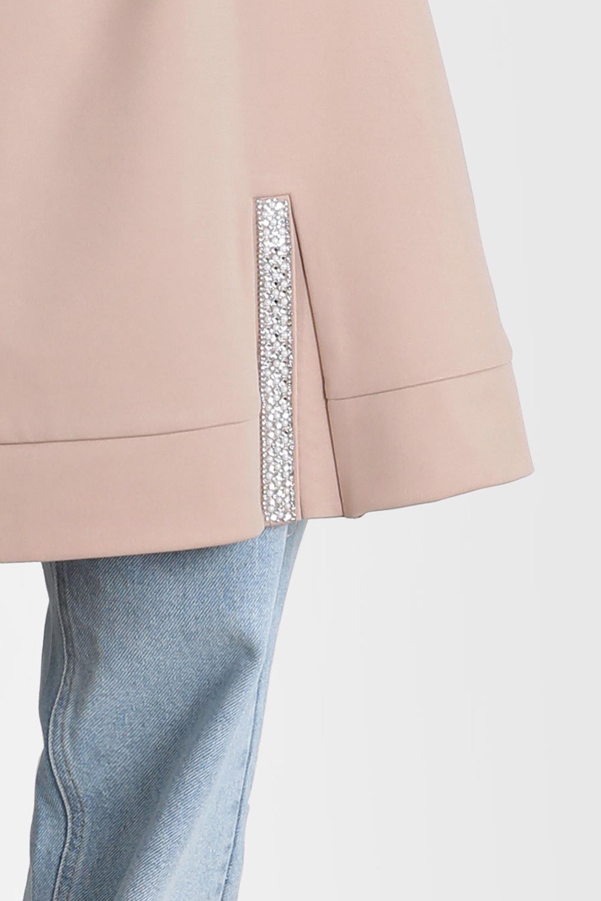 Tesettür giyim KAHVE TAŞ DETAYLI KAPÜŞONLU EŞOFMAN TUNİK 42574 