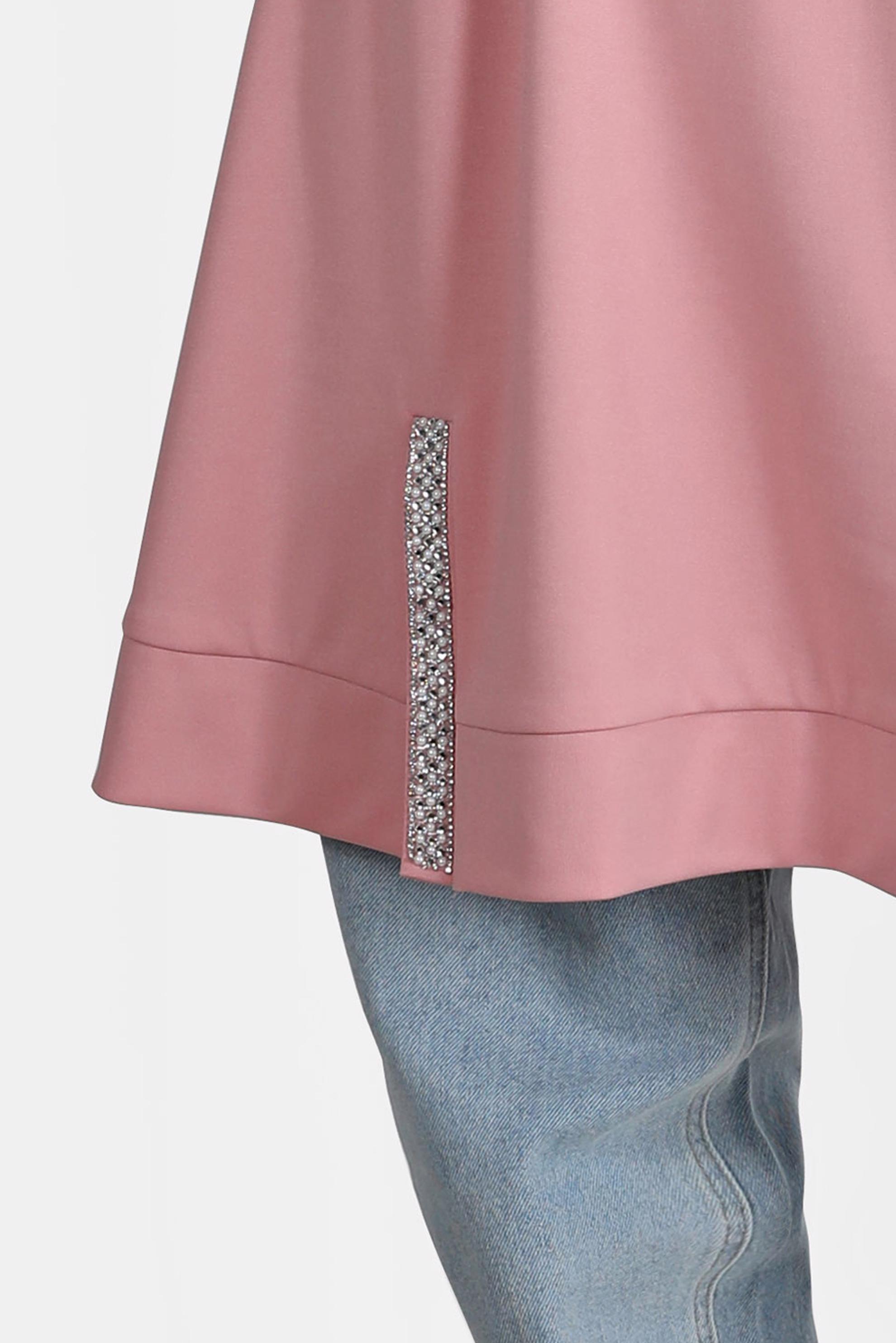 Tesettür giyim PUDRA TAŞ DETAYLI KAPÜŞONLU EŞOFMAN TUNİK 42574 