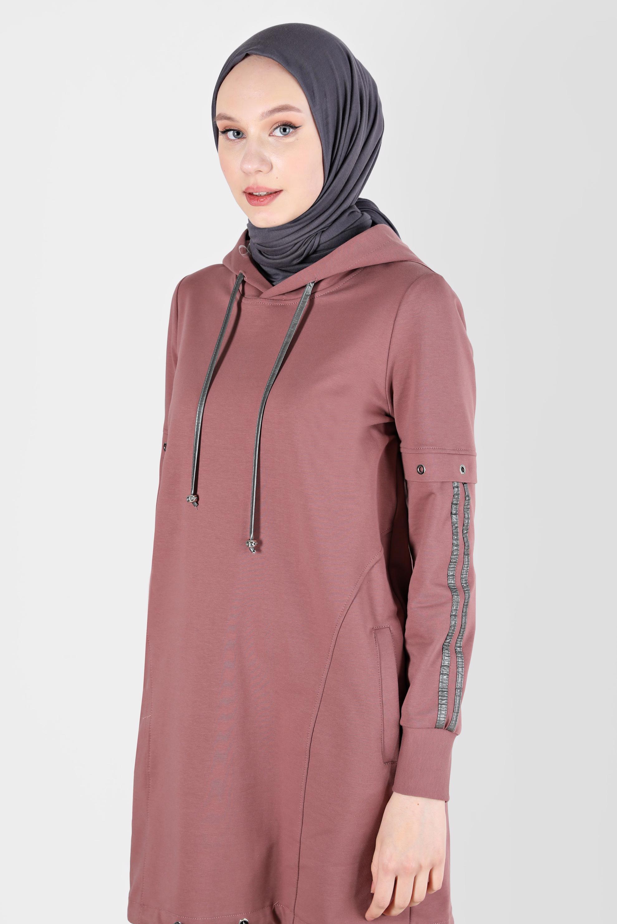Vêtements hijab ROSE ENSEMBLE DE SURVÊTEMENT 2 PIÈCES À CAPUCHE AVEC ŒILLETS 42595