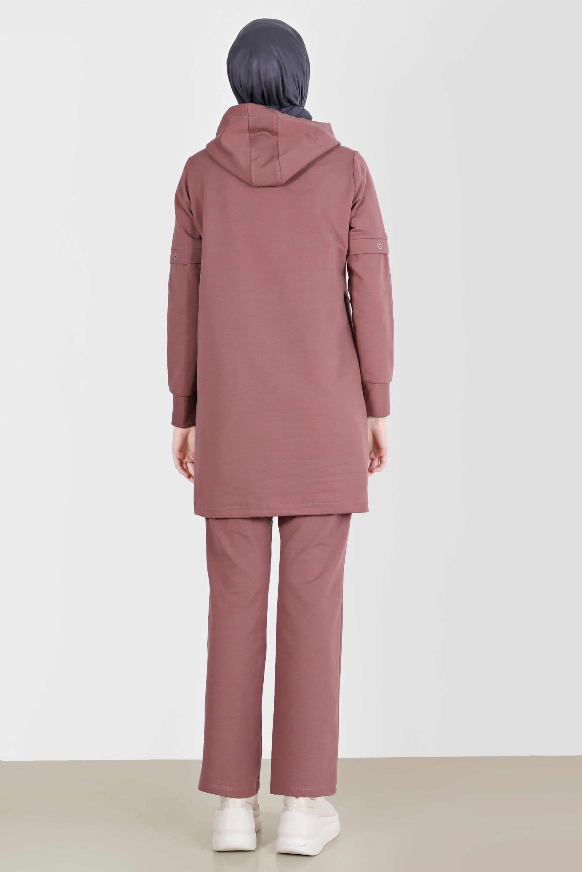 Vêtements hijab ROSE ENSEMBLE DE SURVÊTEMENT 2 PIÈCES À CAPUCHE AVEC ŒILLETS 42595