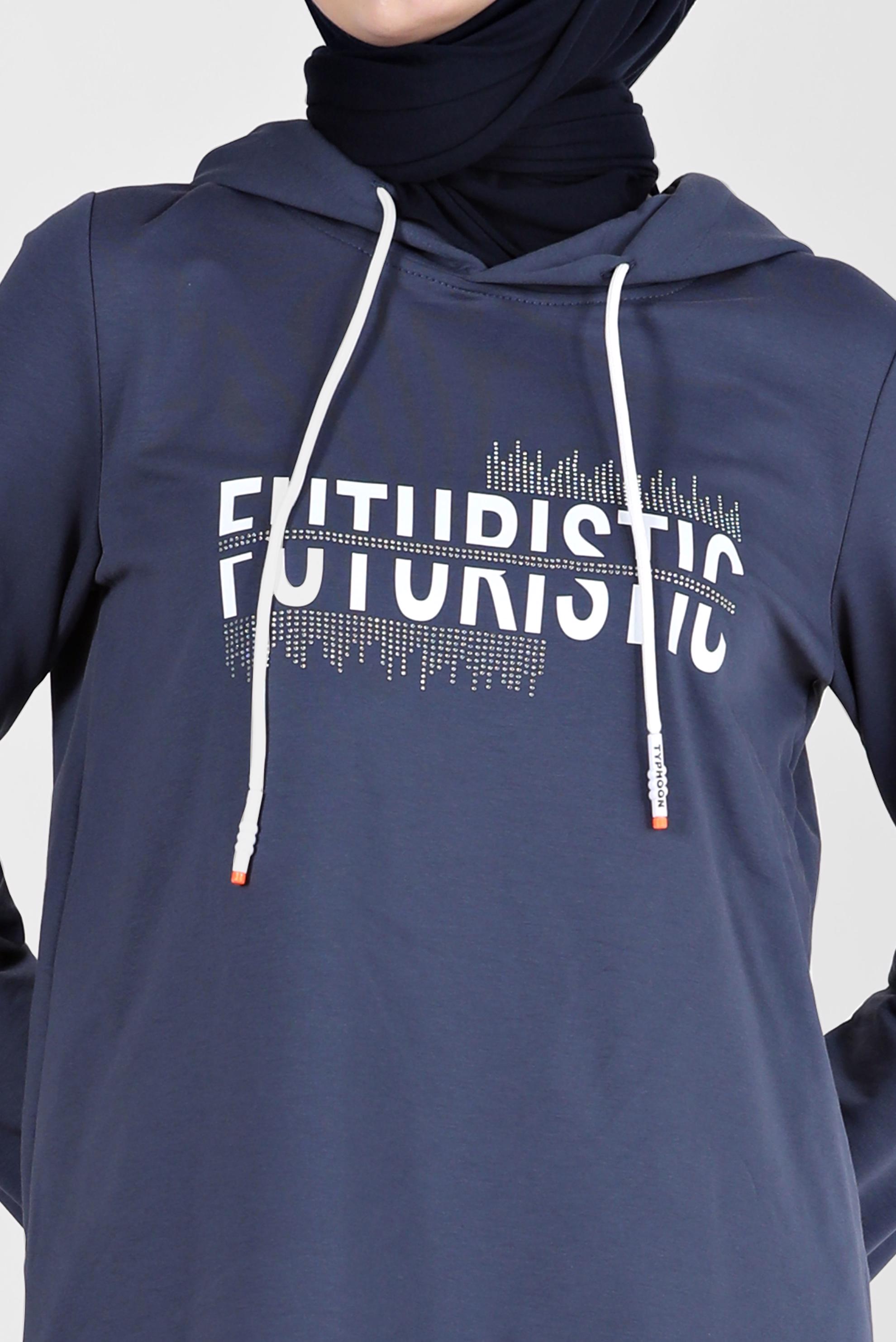 Tesettür giyim LACİVERT YAZI DETAYLI İKİLİ PANT. EŞOFMAN TAKIMI 42655 