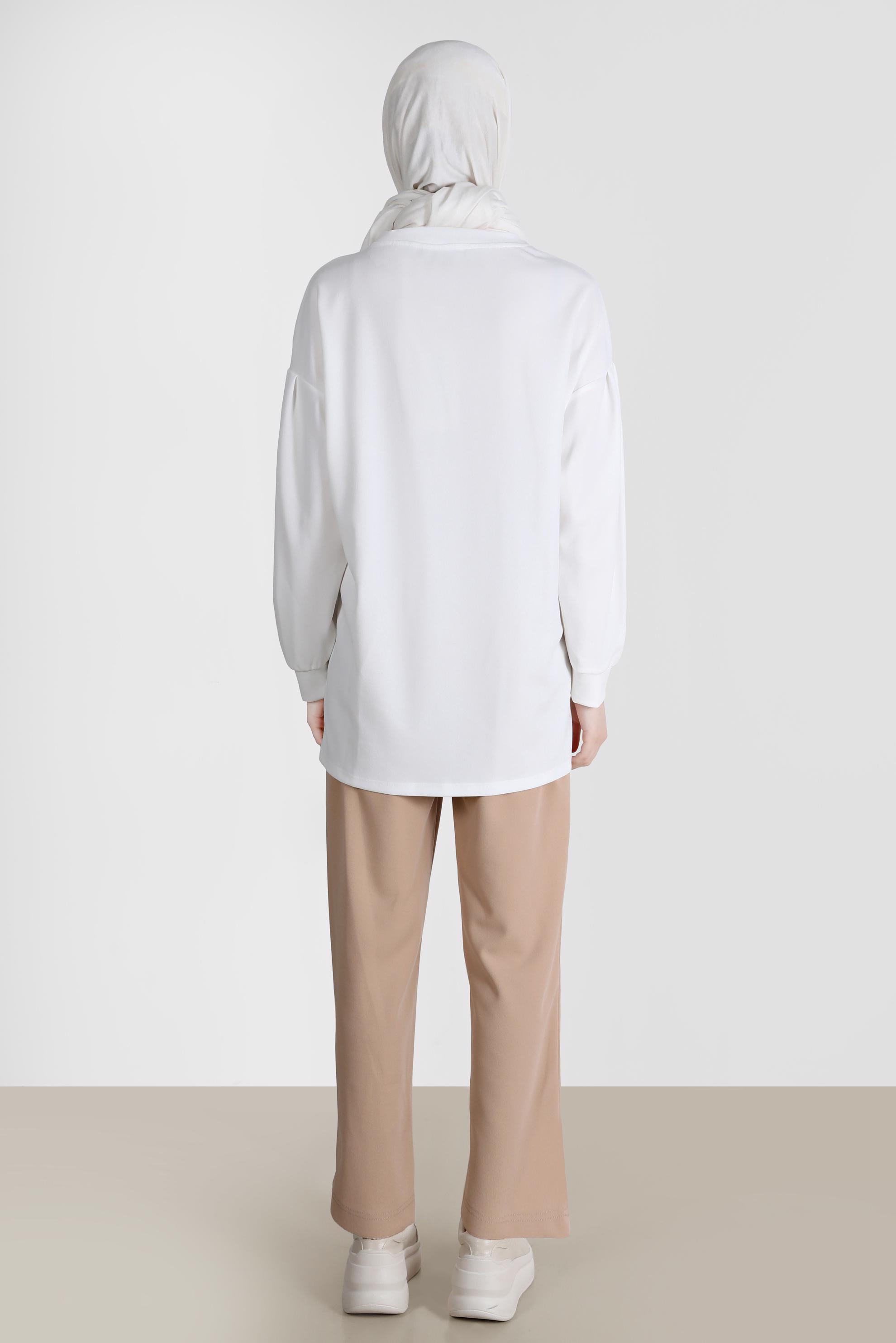 Tesettür giyim KUM BASKI DETAYLI İKİLİ PANT. EŞOFMAN TAKIMI 42677 