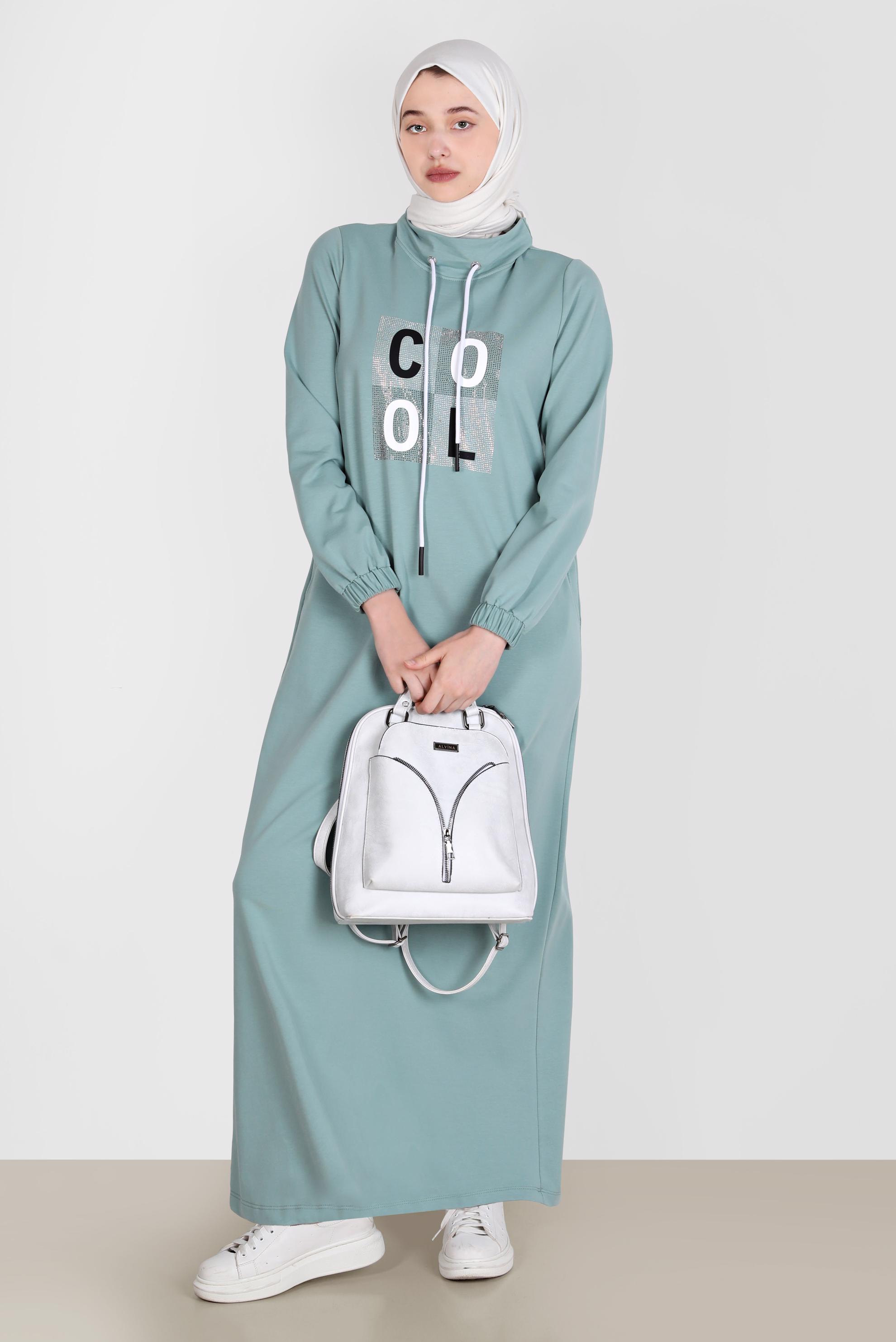 Hijab clothing BLUE GEM PRINT TRACKSUIT DRESS 42678 