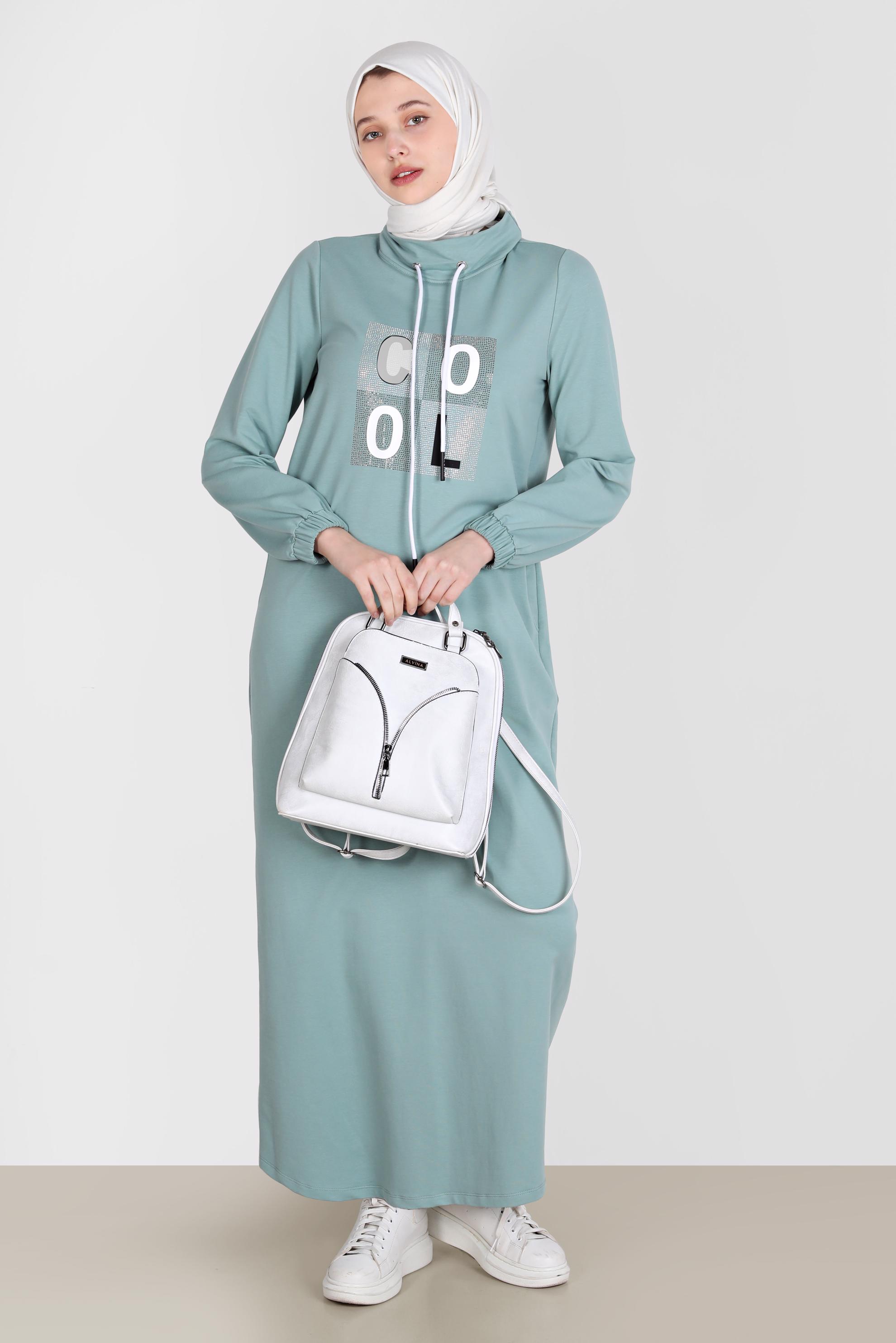 Hijab clothing BLUE GEM PRINT TRACKSUIT DRESS 42678 