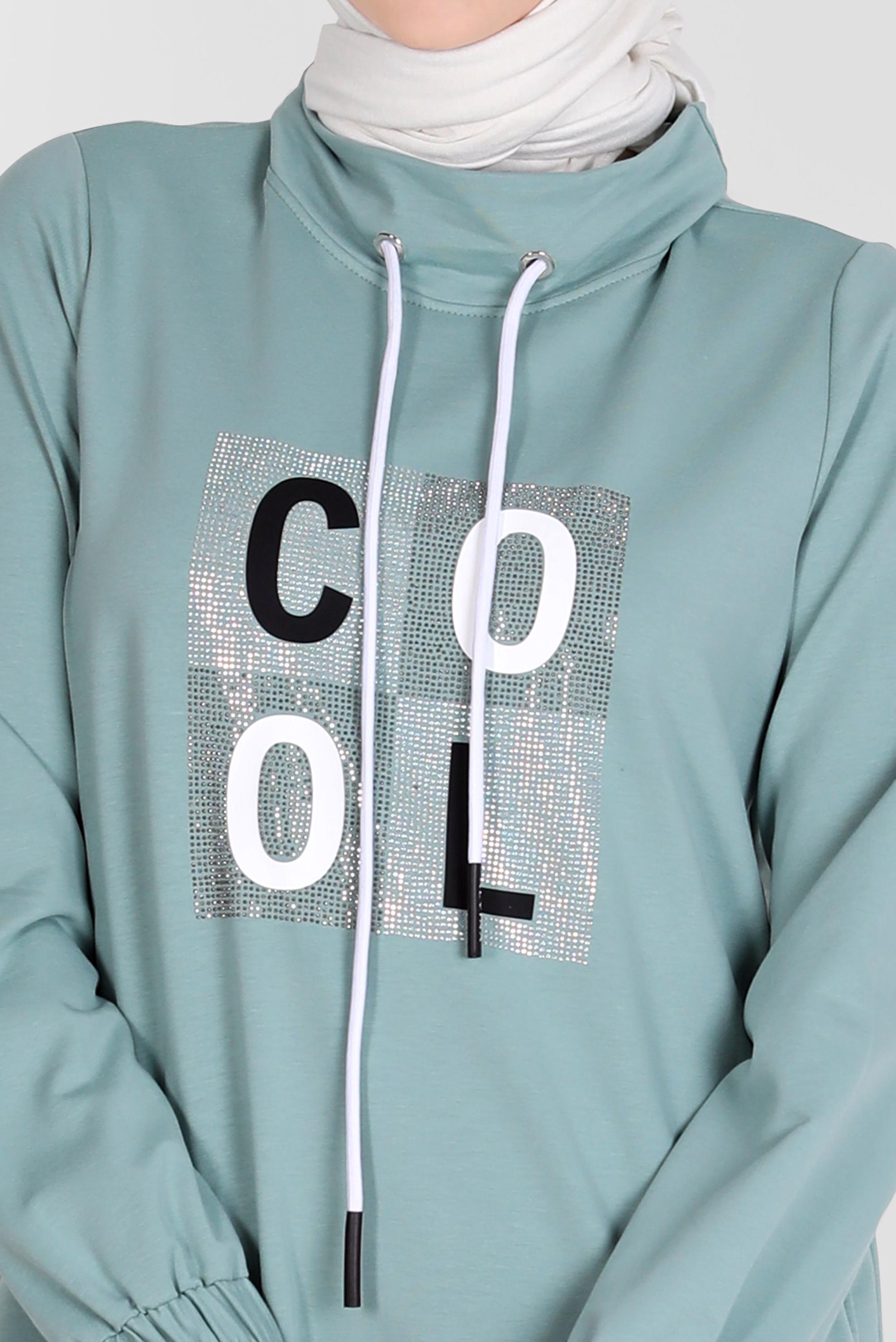 Hijab clothing BLUE GEM PRINT TRACKSUIT DRESS 42678 