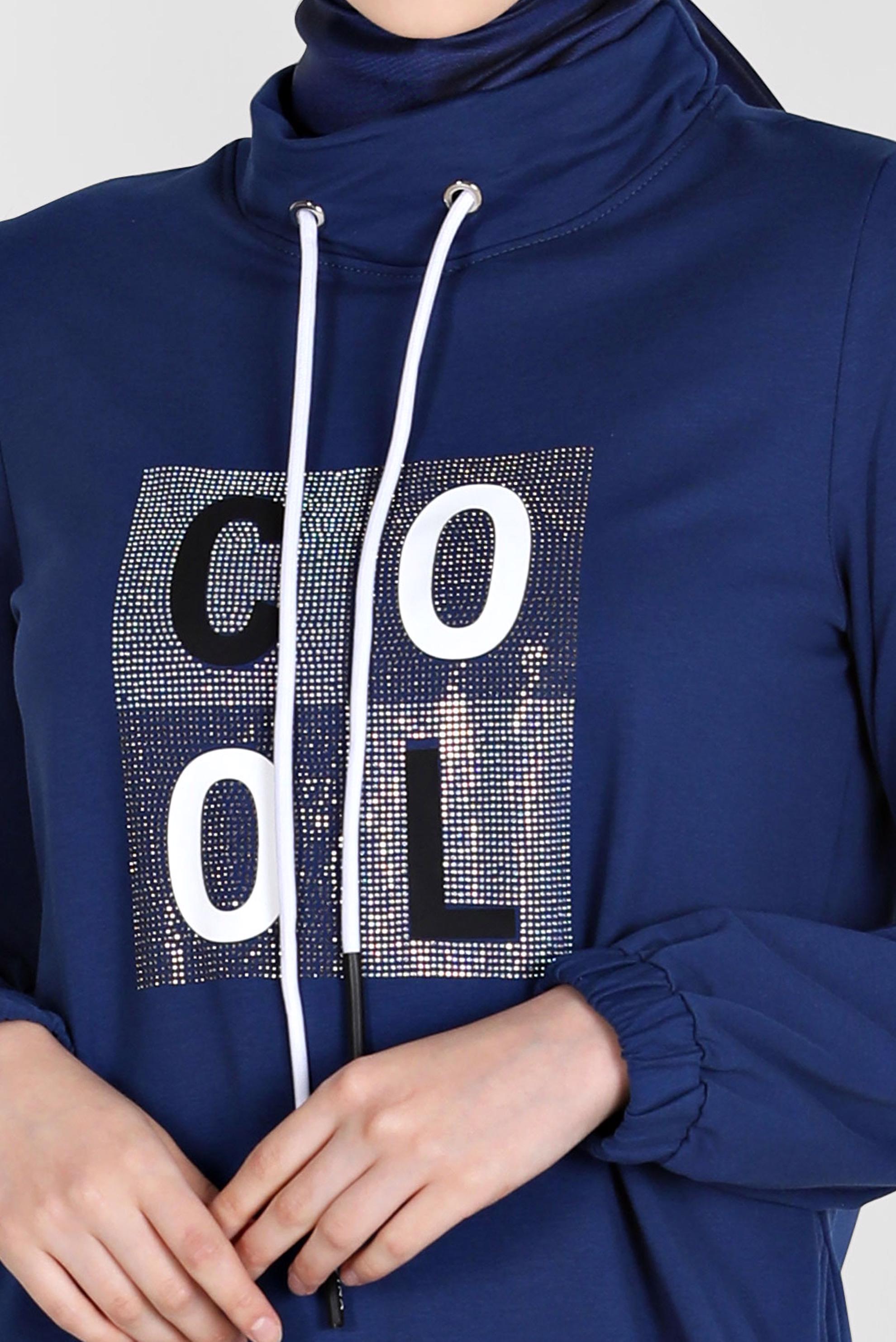 Hijab clothing NAVY BLUE GEM PRINT TRACKSUIT DRESS 42678 