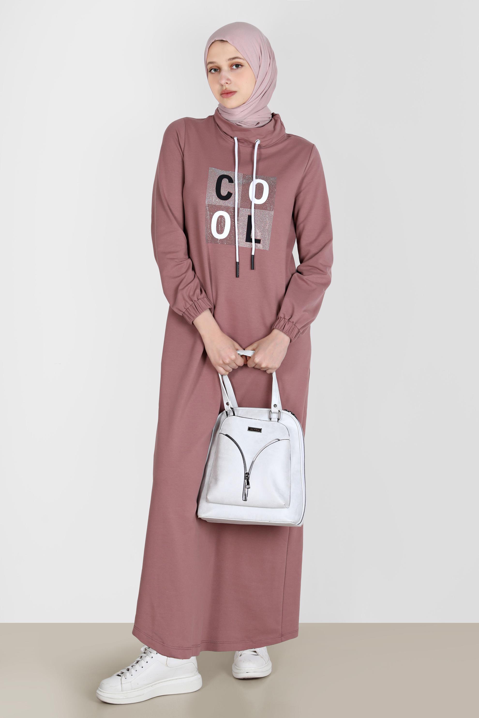 Vêtements hijab ROSE ROBE DE SURVÊTEMENT IMPRIMÉ GEMME 42678