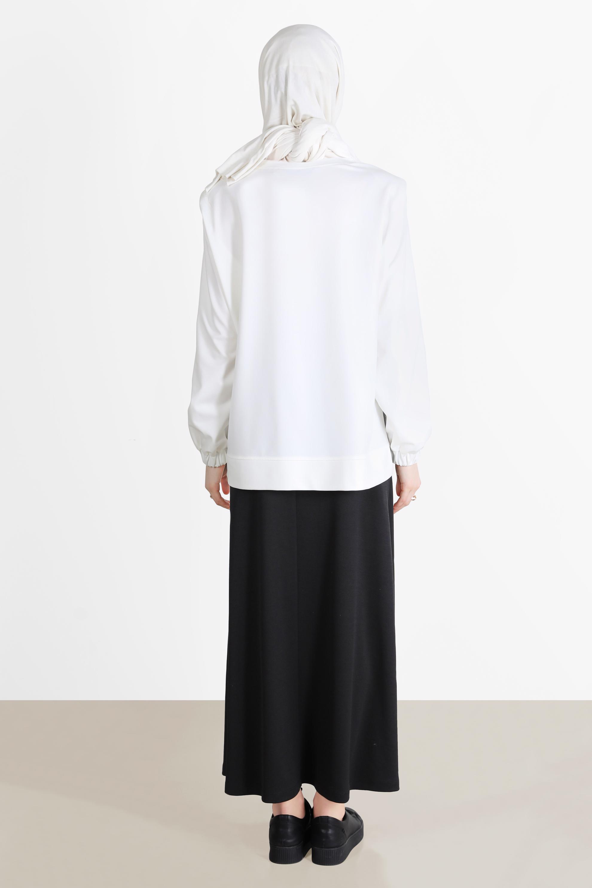 Vêtements hijab NOIR COSTUME JUPE 2 PIÈCES IMPRIMÉ 42715