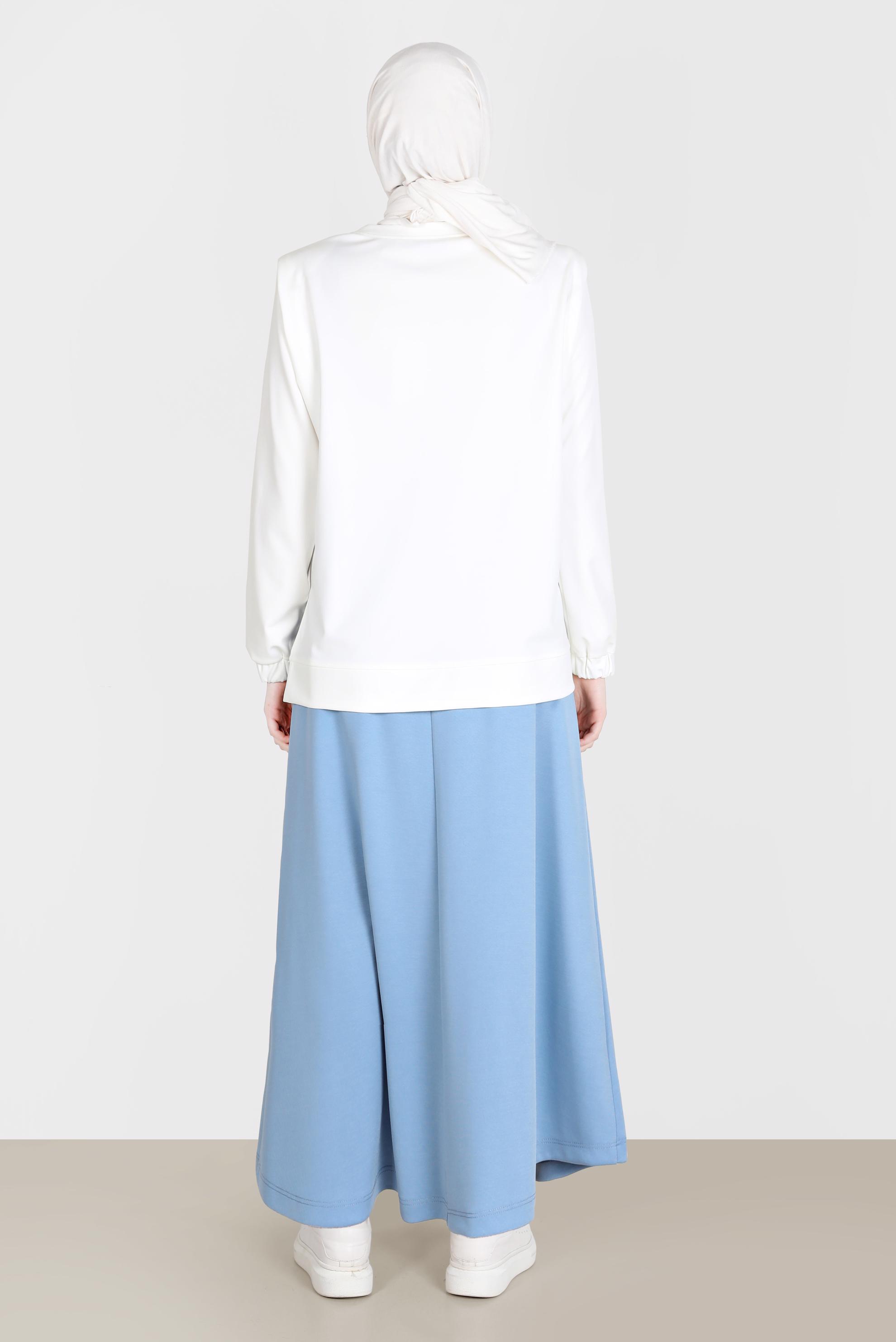 Vêtements hijab BLEU COSTUME JUPE 2 PIÈCES IMPRIMÉ 42715