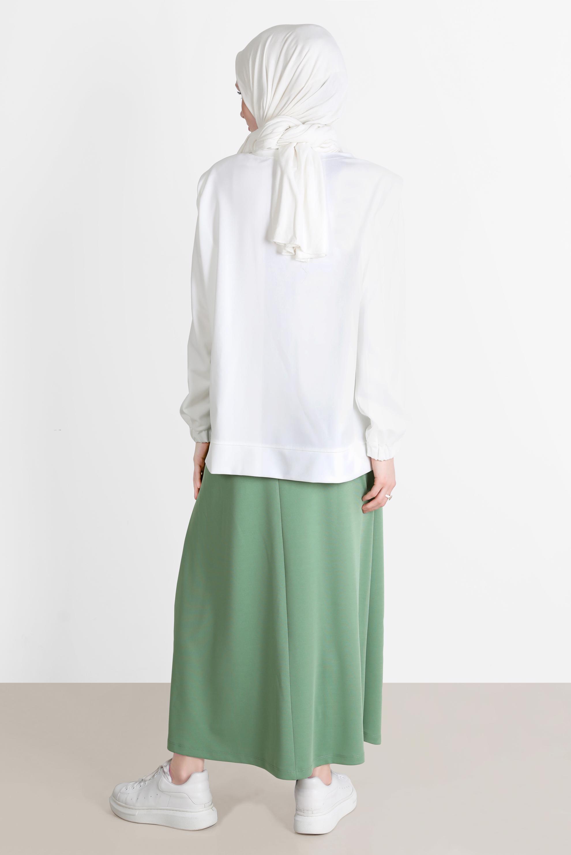 Vêtements hijab VERT COSTUME JUPE 2 PIÈCES IMPRIMÉ 42715