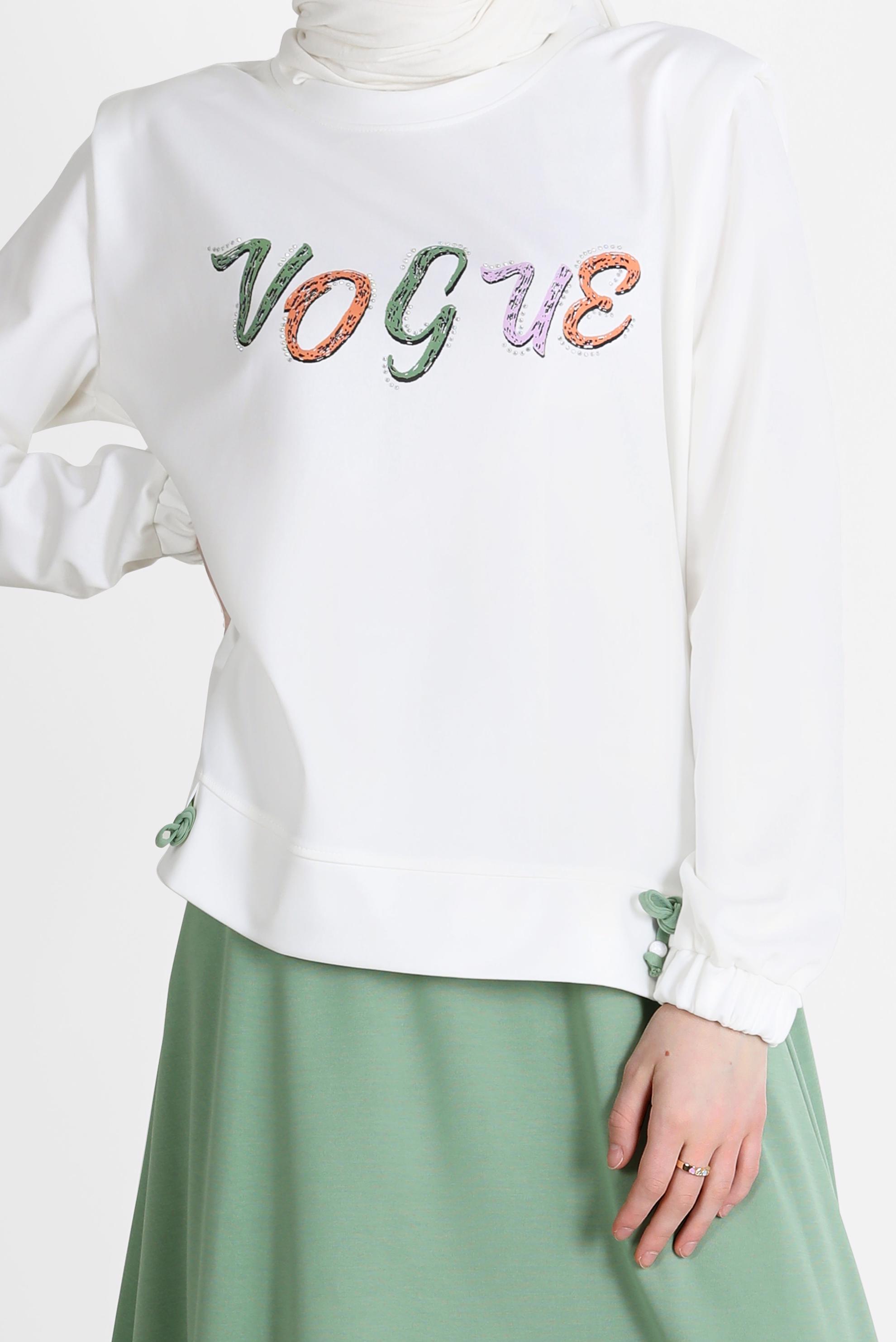 Vêtements hijab VERT COSTUME JUPE 2 PIÈCES IMPRIMÉ 42715