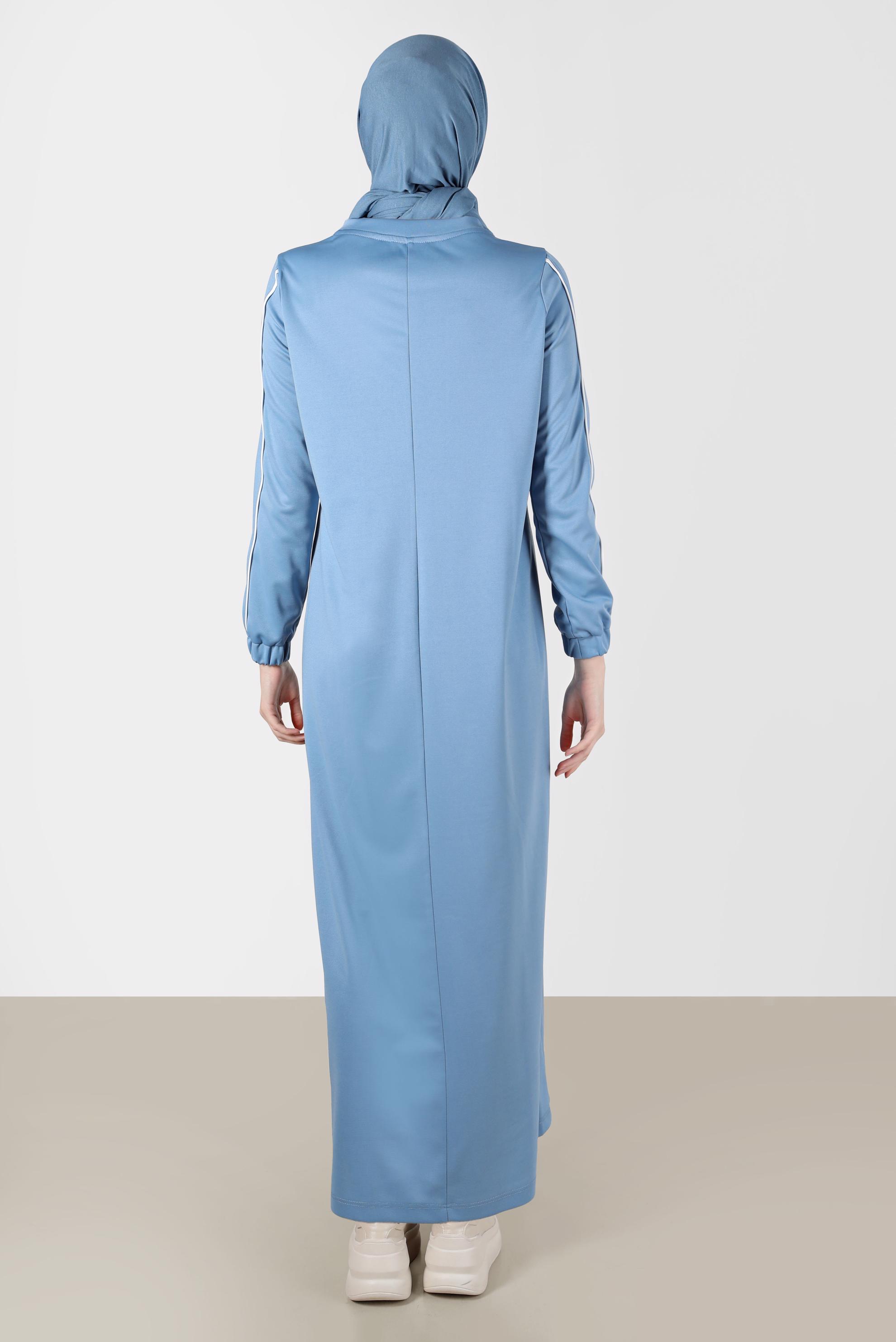 Vêtements hijab BLEU ROBE SURVÊTEMENT IMPRIMÉ GEMME 42742