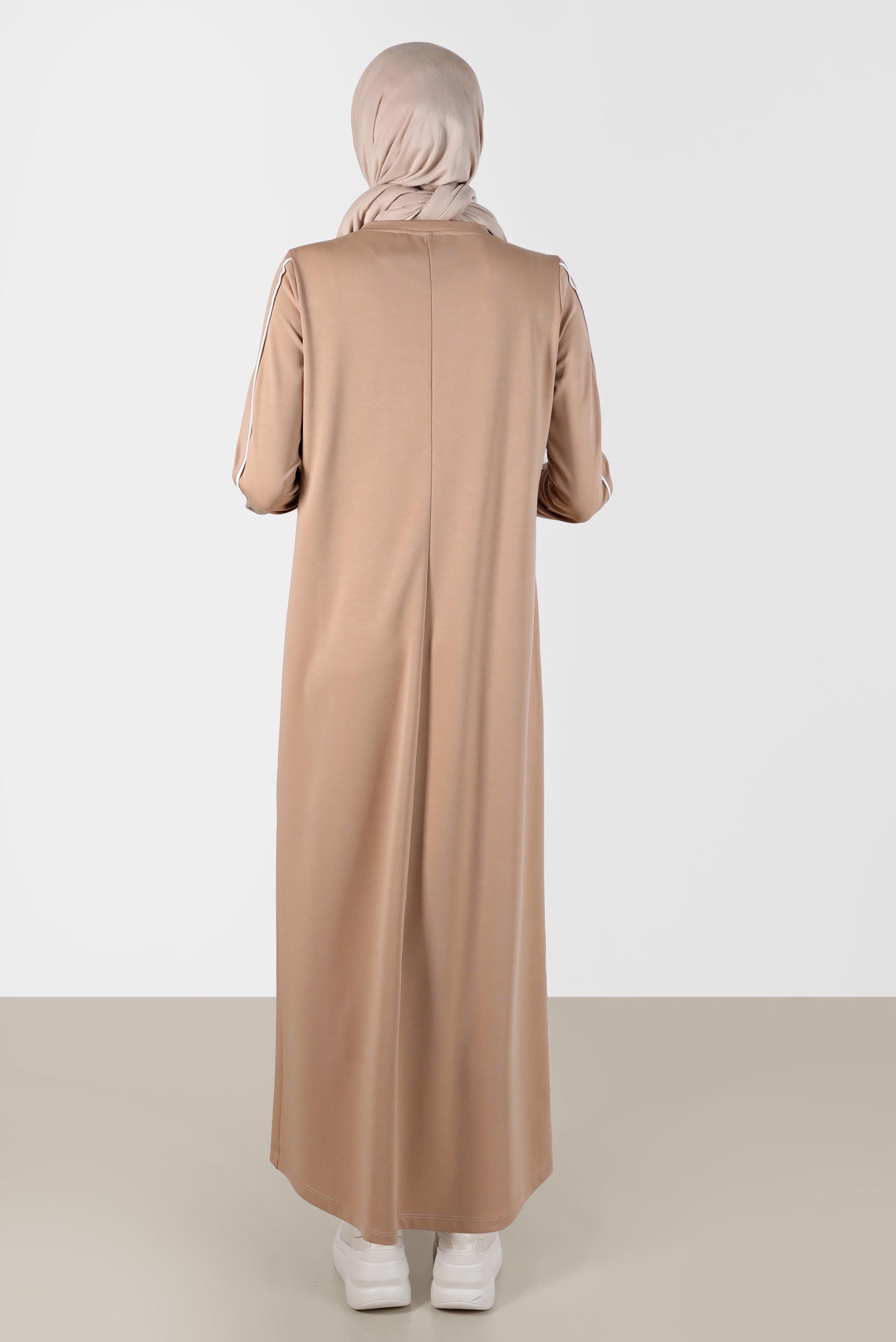 Vêtements hijab BEIGE ROBE SURVÊTEMENT IMPRIMÉ GEMME 42742