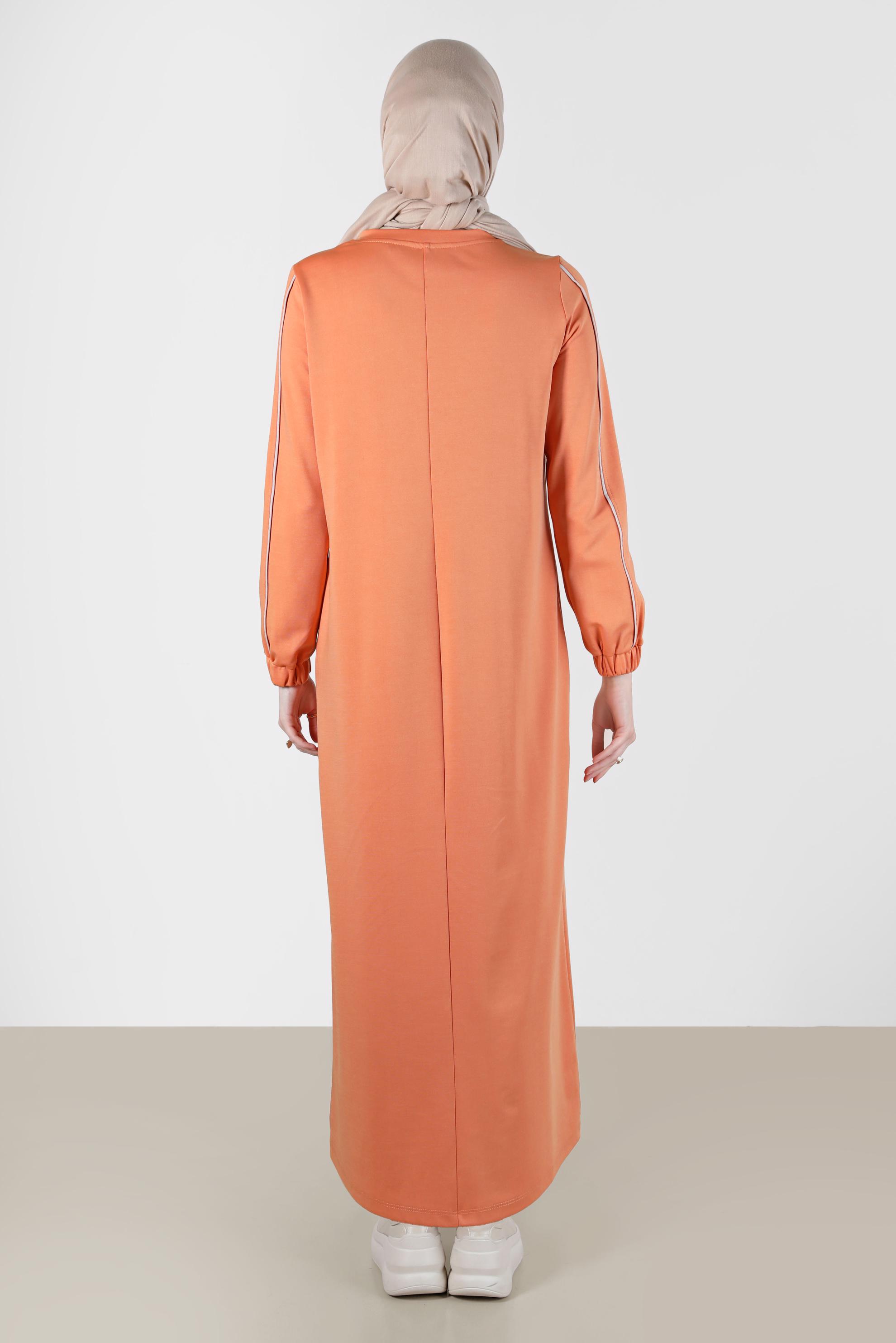 Hijab clothing ORANGE GEM PRINTED TRACKSUIT DRESS 42742 