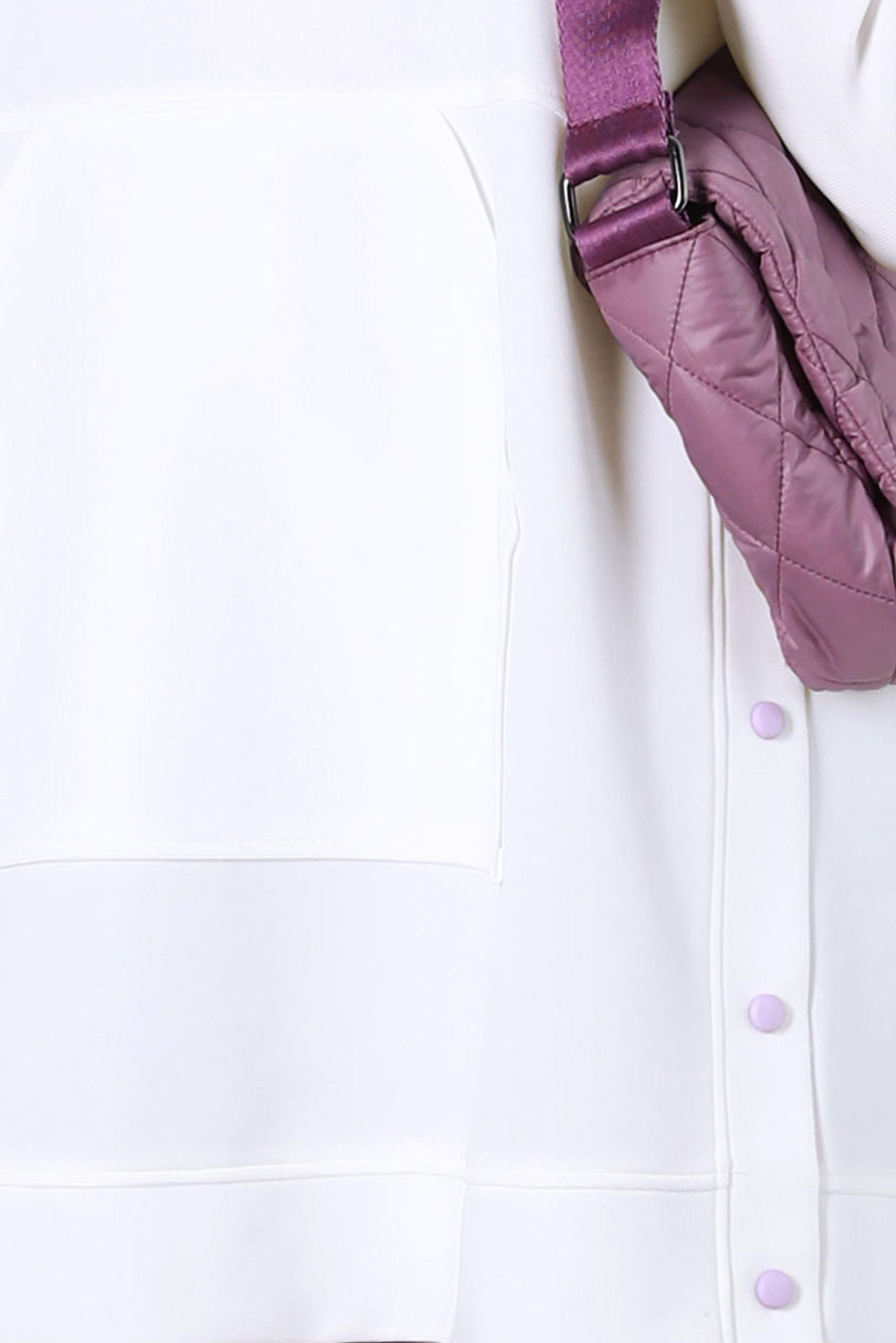 Tesettür giyim BEYAZ ÇITÇIT DETAYLI CEPLİ EŞOFMAN TUNİK 42743 