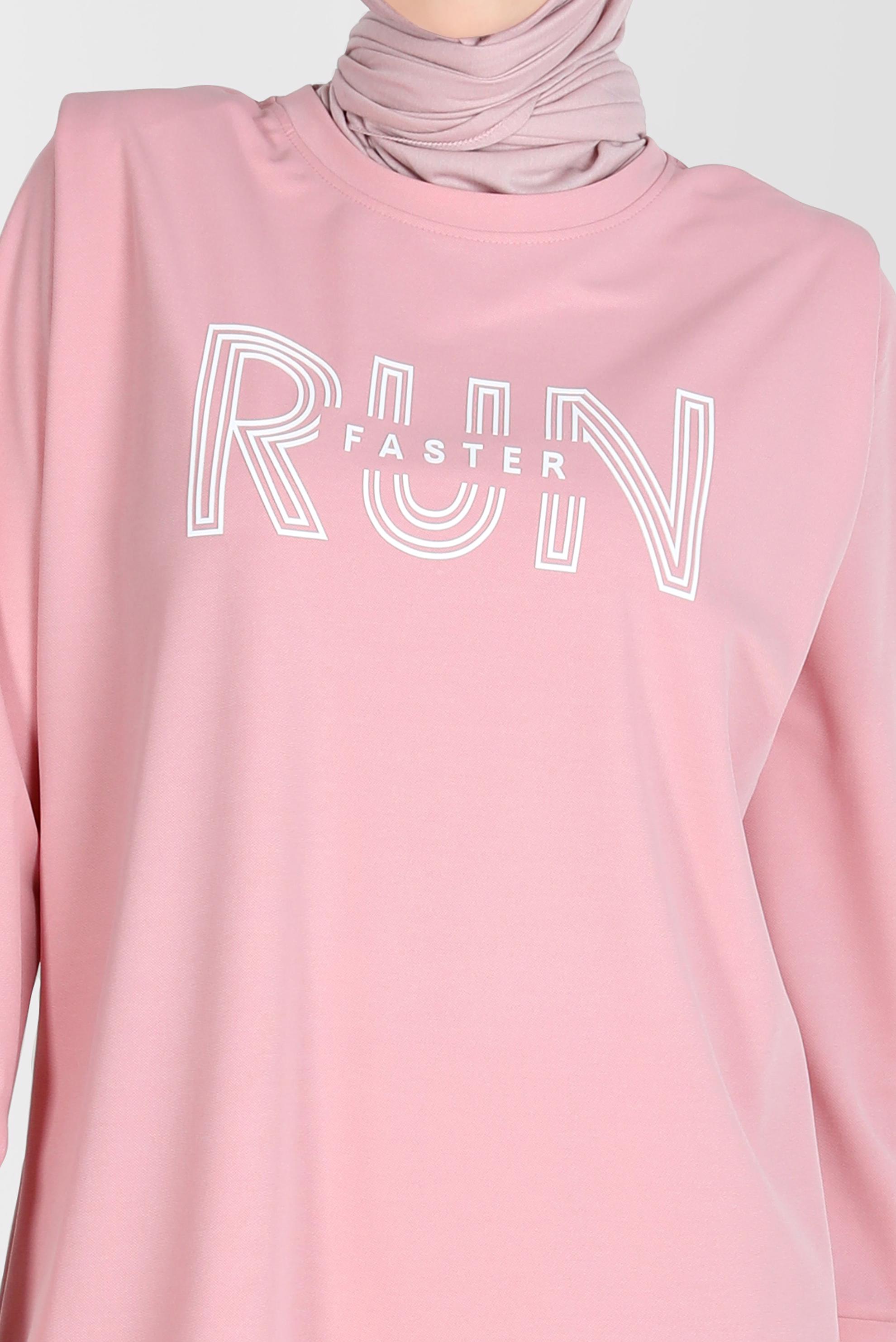 Tesettür giyim PUDRA BASKI DETAYLI İKİLİ PANT. EŞOFMAN TAKIM 42774 