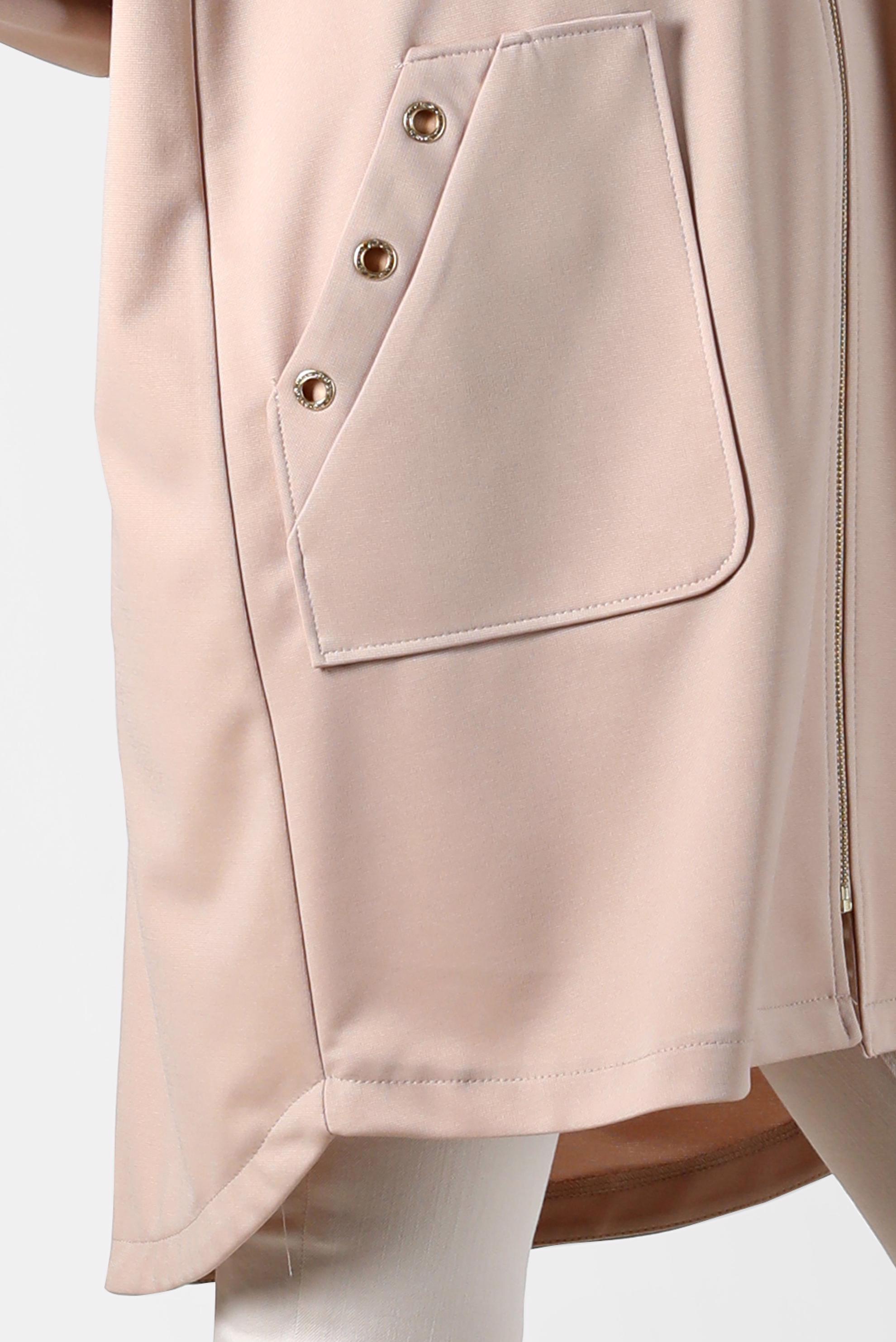 Tesettür giyim BEJ KUŞGÖZÜ DETAYLI FERMUARLI EŞOFMAN TUNİK 42849