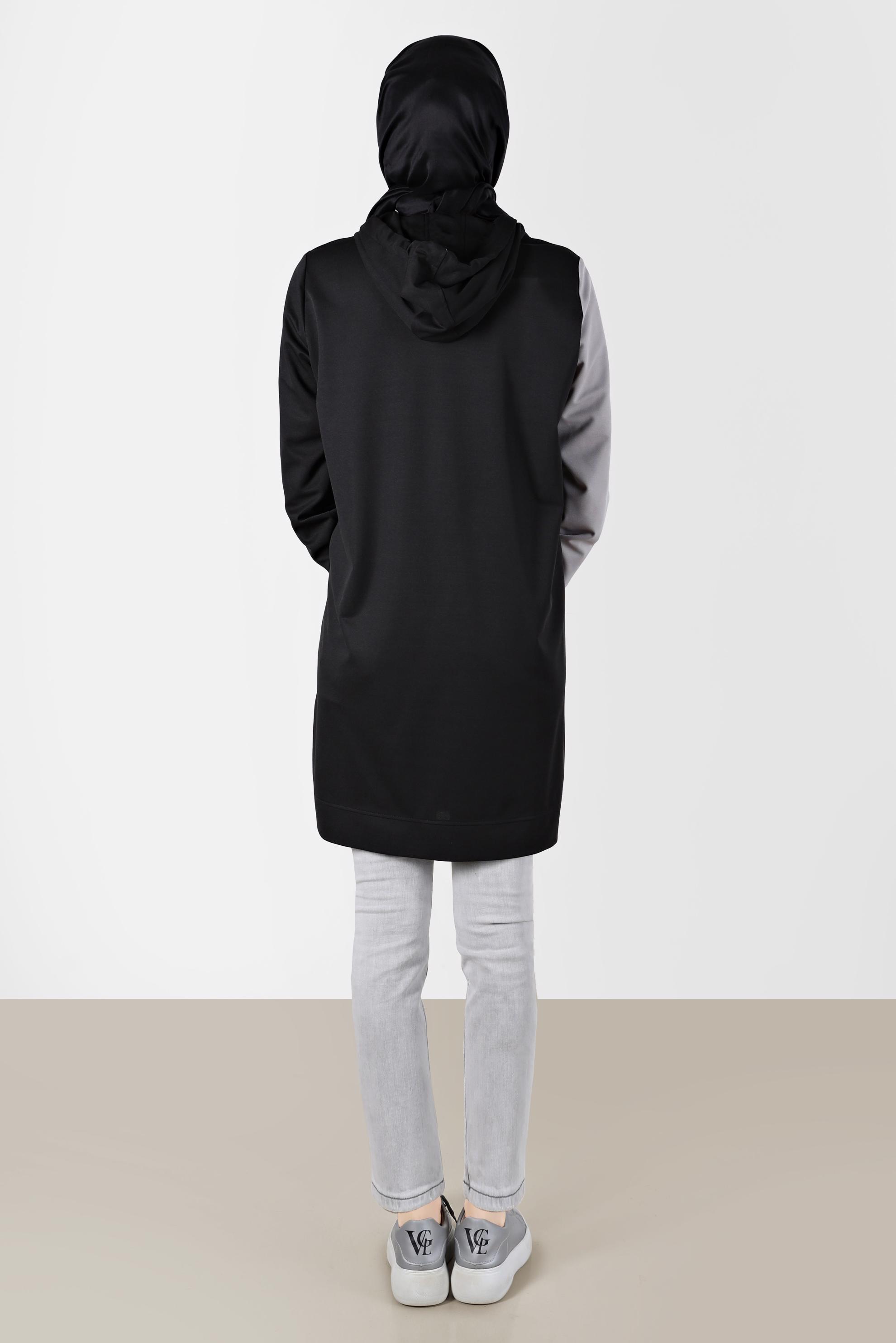 Vêtements hijab NOIR TUNIQUE DE SURVÊTEMENT À CAPUCHE 2 COULEURS 42852