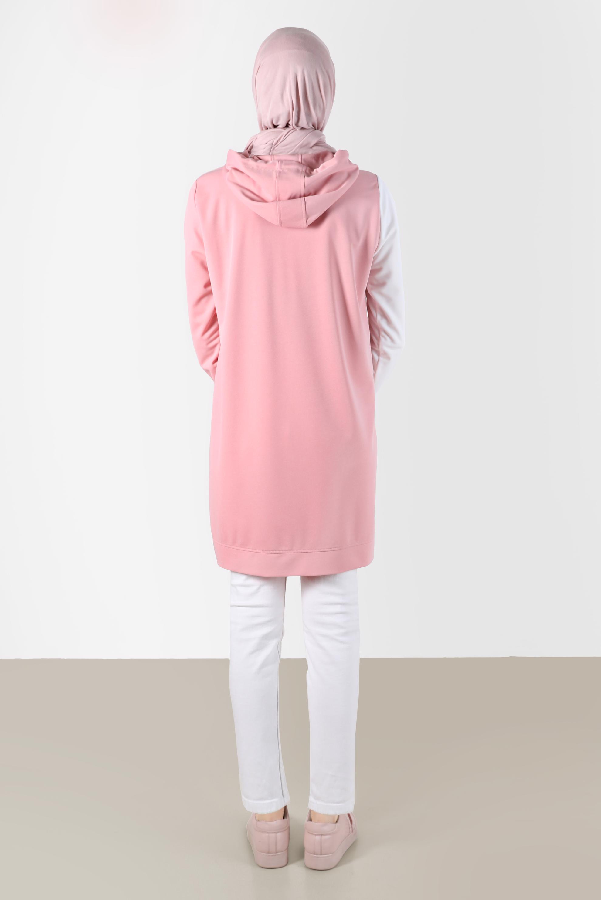 Vêtements hijab POUDRE TUNIQUE DE SURVÊTEMENT À CAPUCHE 2 COULEURS 42852