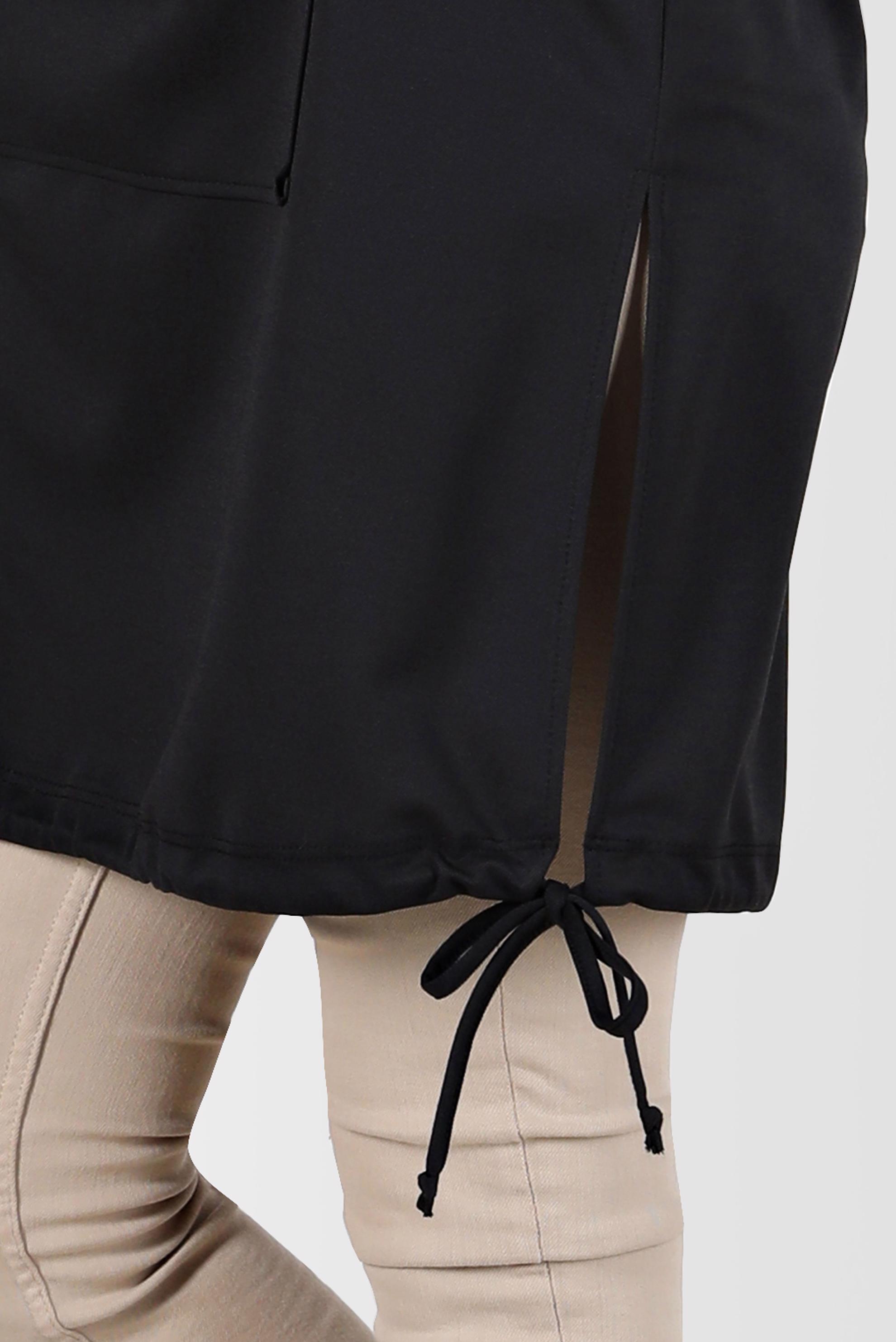 Tesettür giyim SİYAH KAPÜŞONLU EŞOFMAN TUNİK 42855