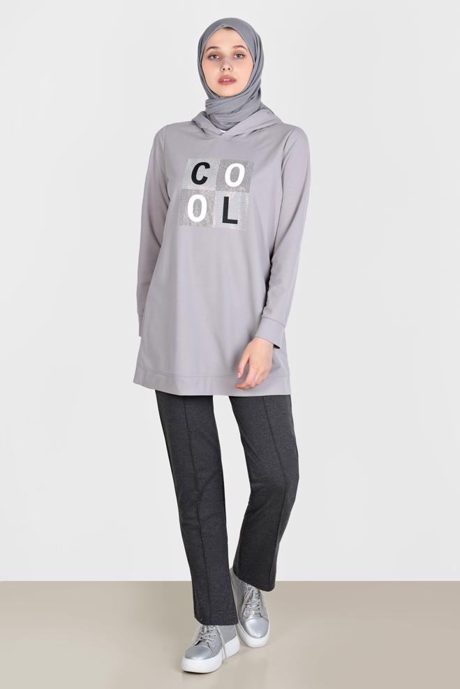 Hijab clothing BEIGE TRACKSUIT PANTS WITH POCKET 70395  - ALVİNA