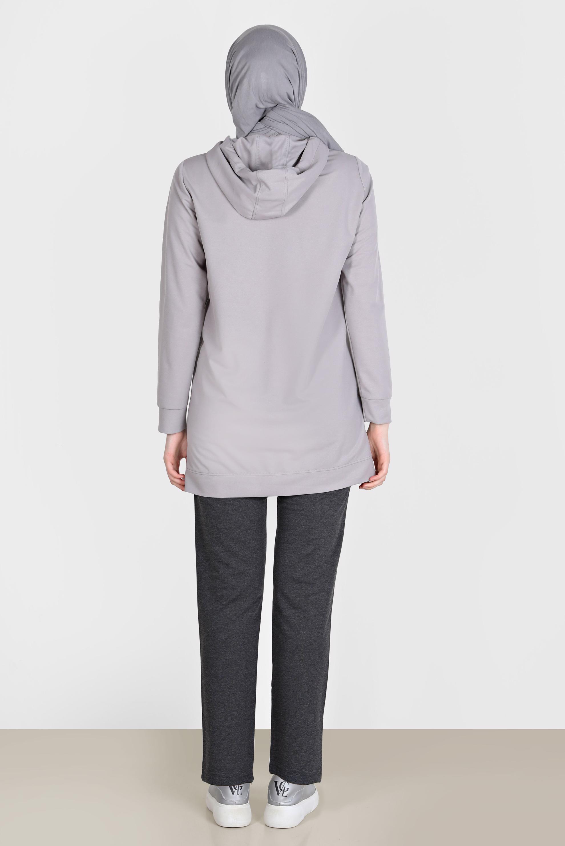 Hijab clothing GREY TRACKSUIT PANTS WITH POCKET 70395 