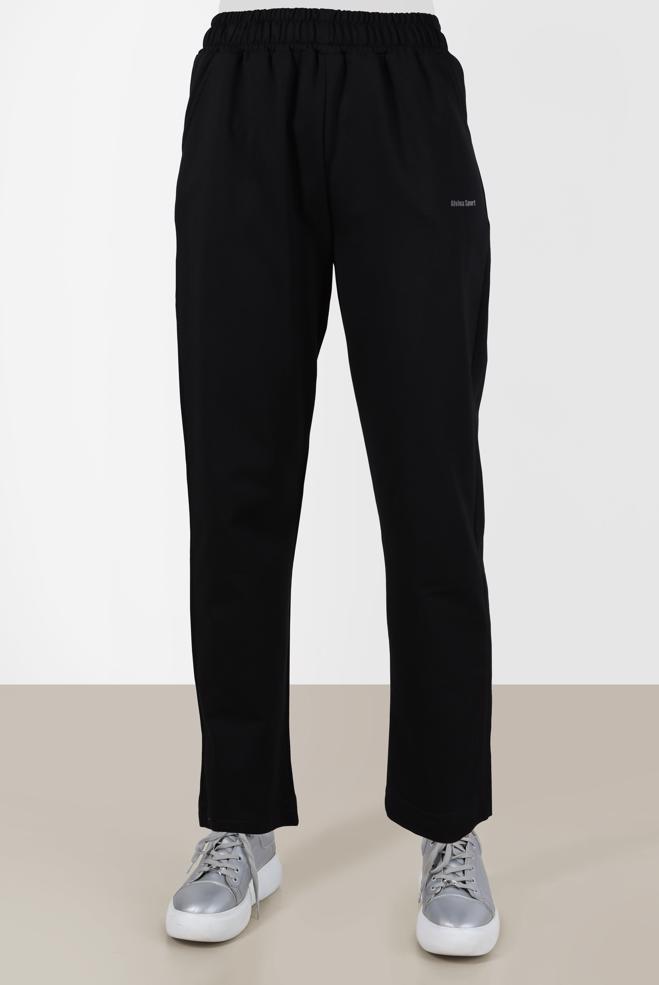 Vêtements hijab NOIR PANTALON DE SURVÊTEMENT TAILLE ÉLASTIQUE 70396 - ALVİNA