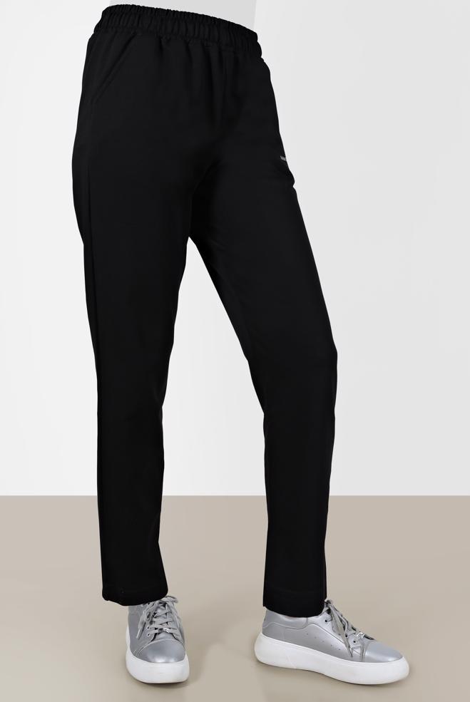 Vêtements hijab NOIR PANTALON DE SURVÊTEMENT TAILLE ÉLASTIQUE 70396 - ALVİNA