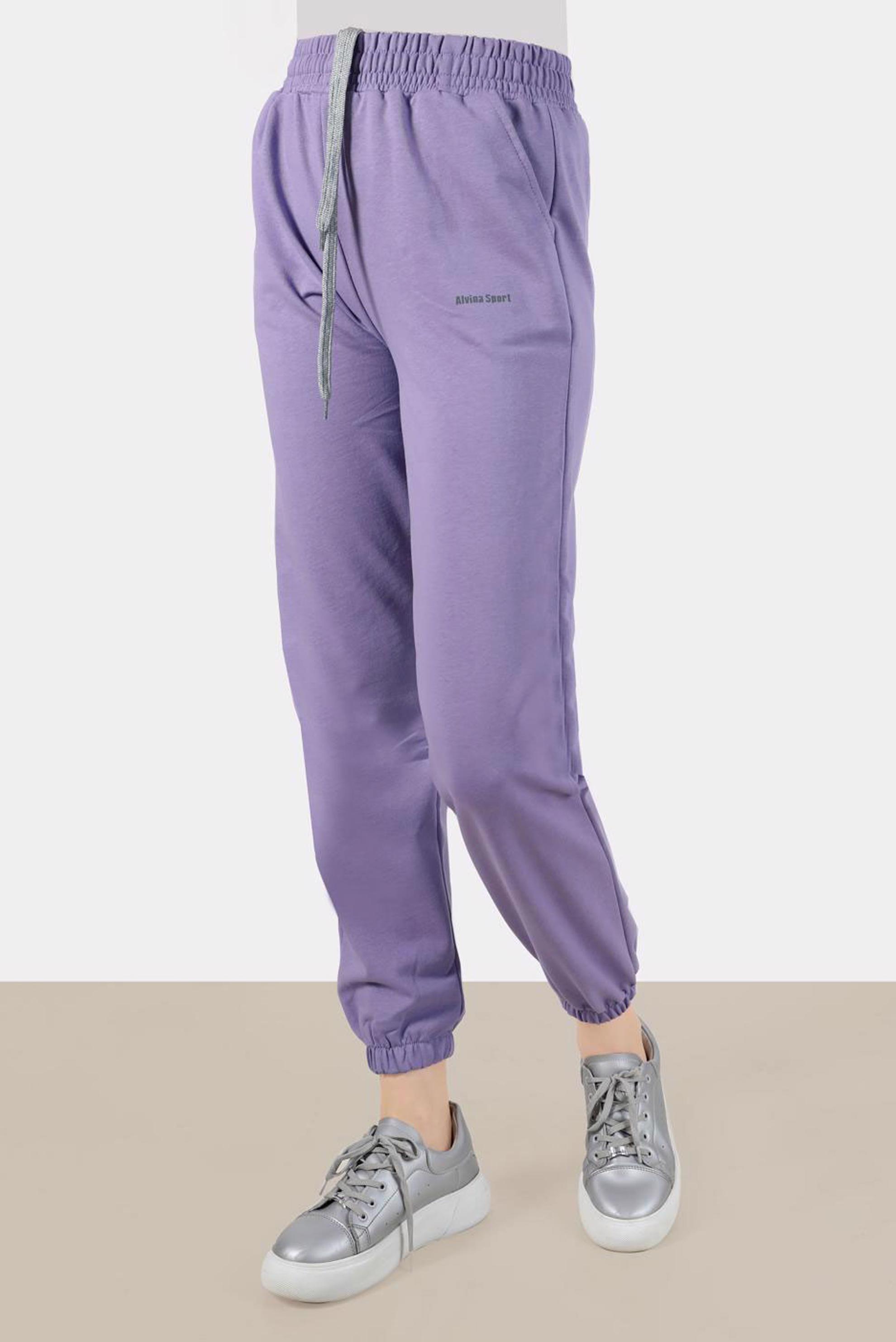 Vêtements hijab POURPRE PANTALON DE SURVÊTEMENT AVEC POIGNETS ÉLASTIQUE 70397