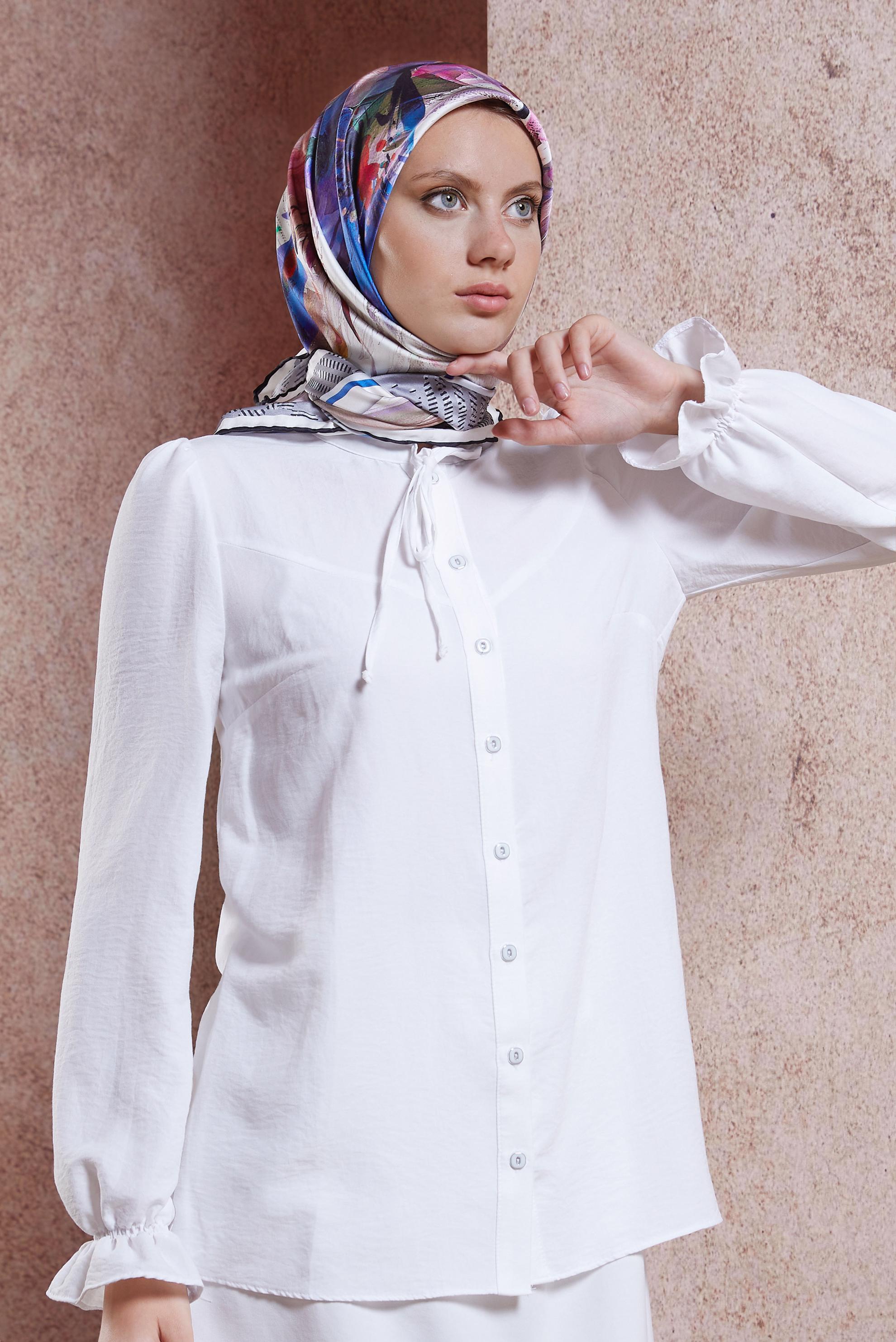 Tesettür giyim SİYAH ALVİNA DİJİTAL SURA EŞARP 8120