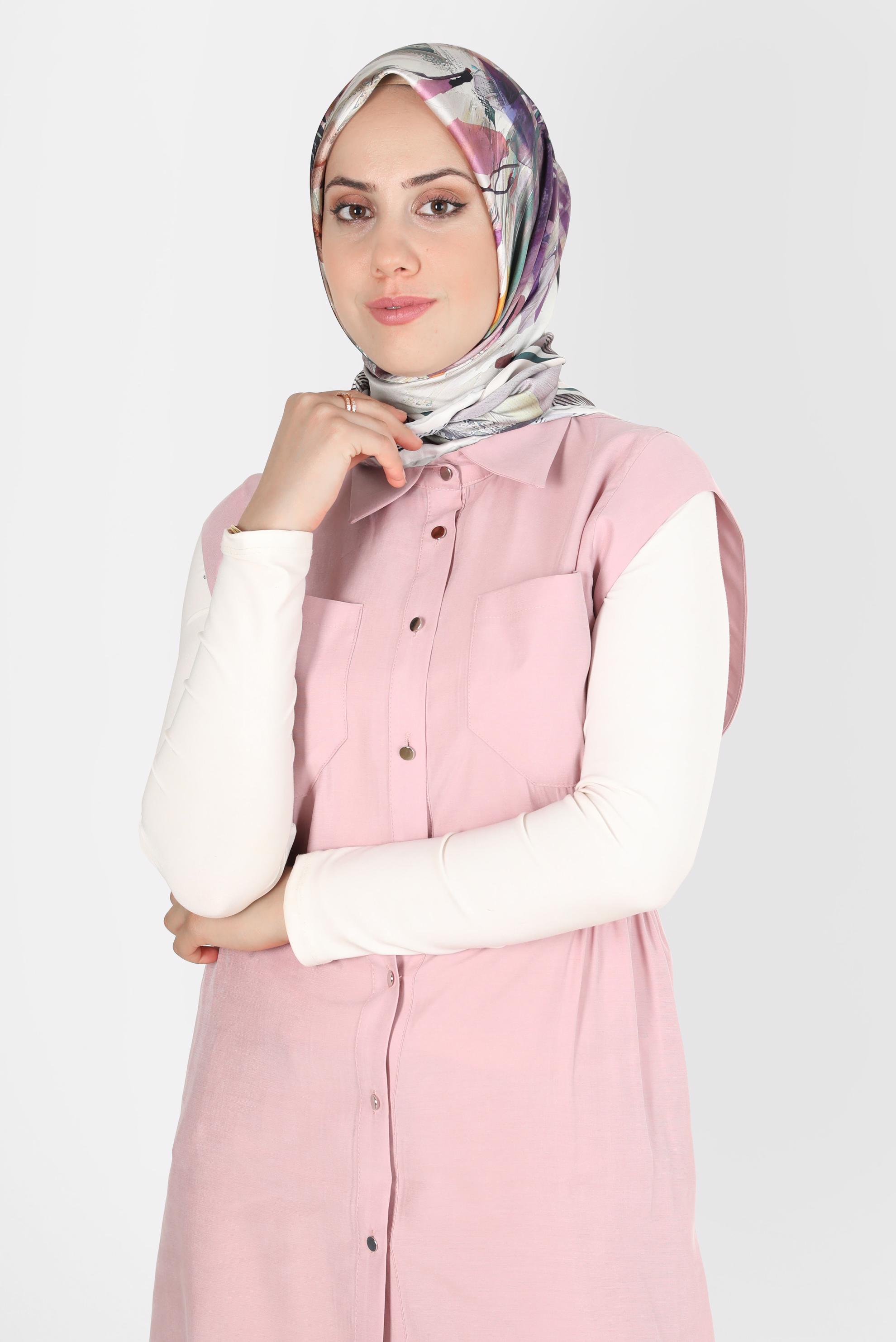 Tesettür giyim BEJ ALVİNA DİJİTAL SURA EŞARP 8120