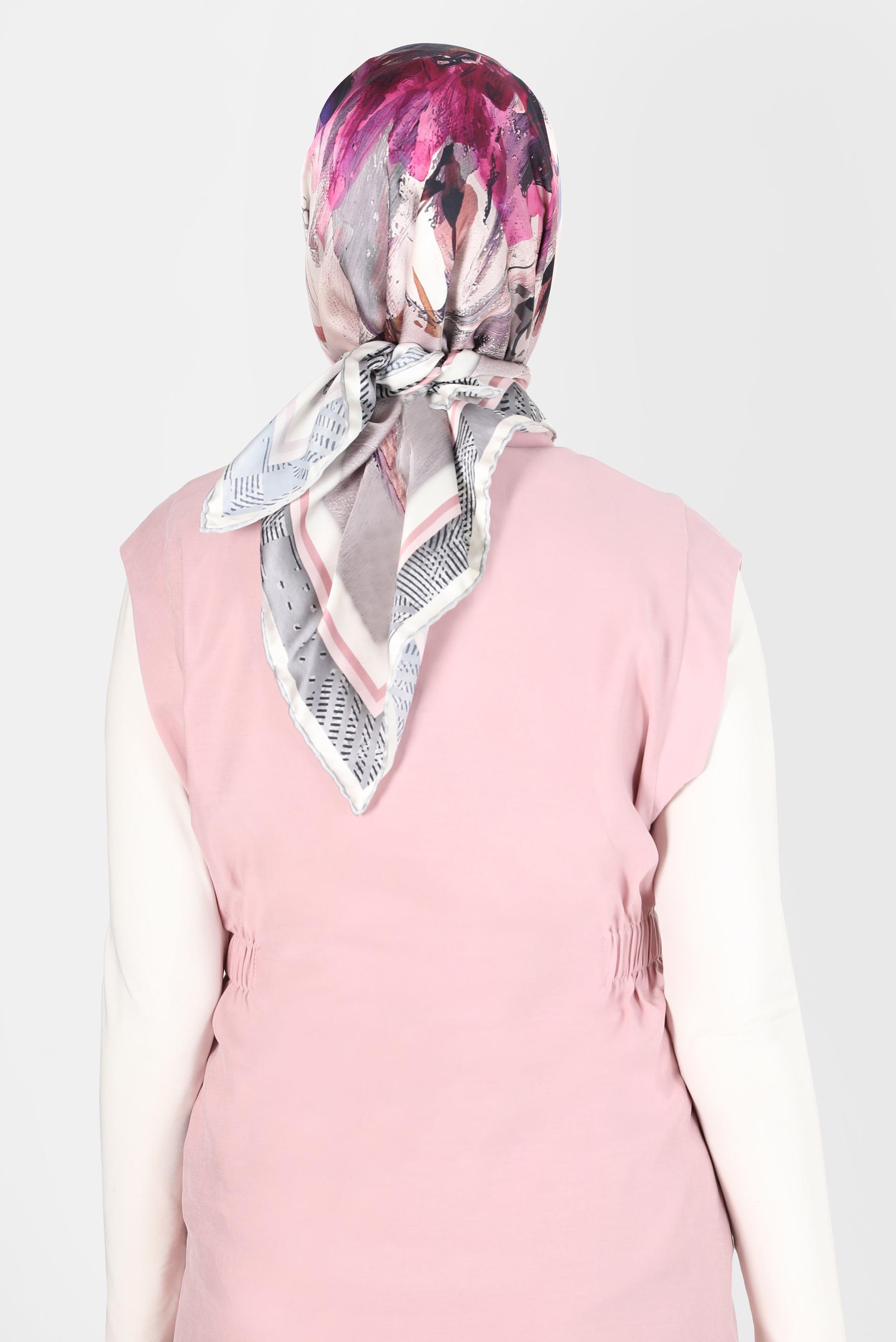 Tesettür giyim PUDRA ALVİNA DİJİTAL SURA EŞARP 8120