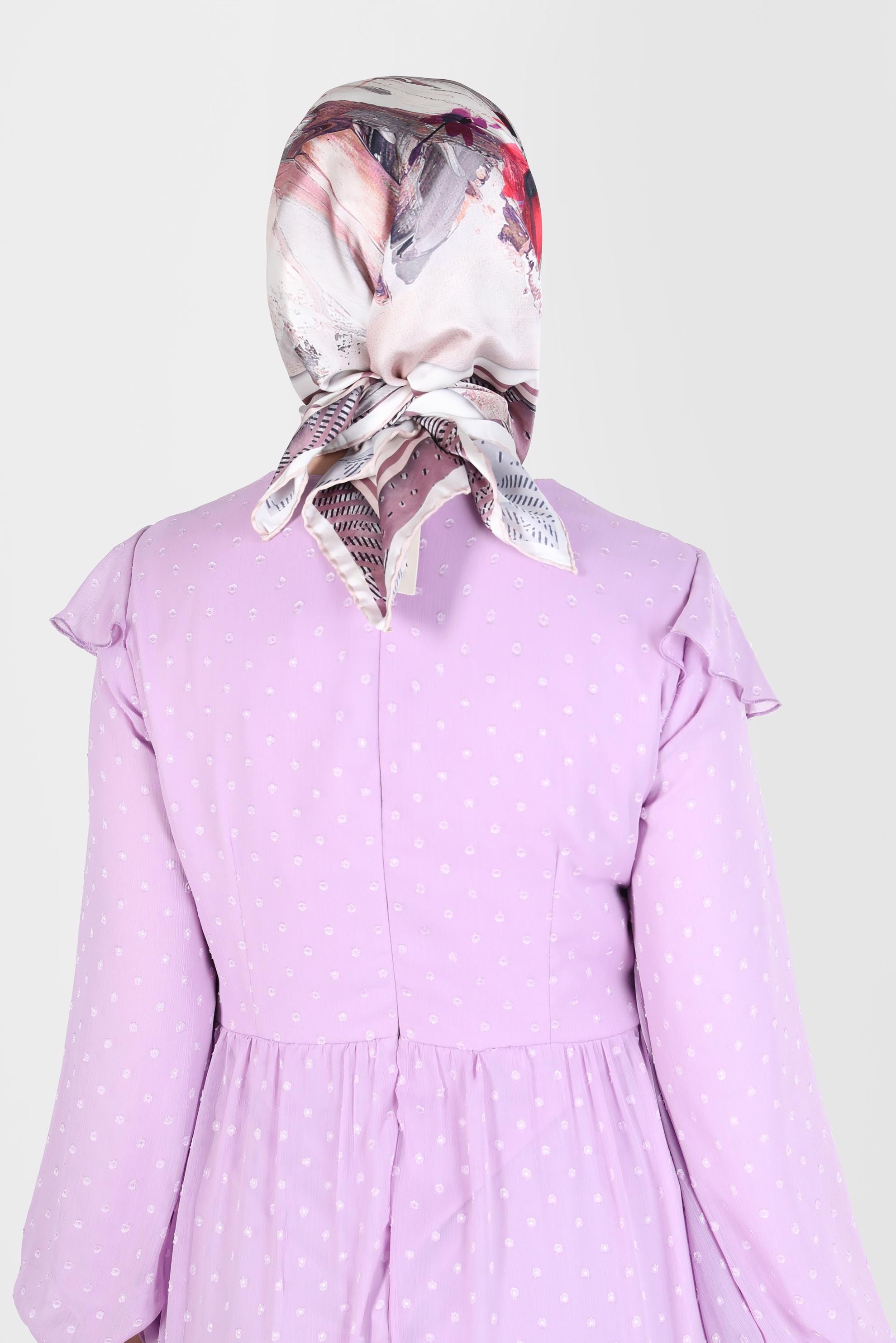 Tesettür giyim PUDRA ALVİNA DİJİTAL SURA EŞARP 8120