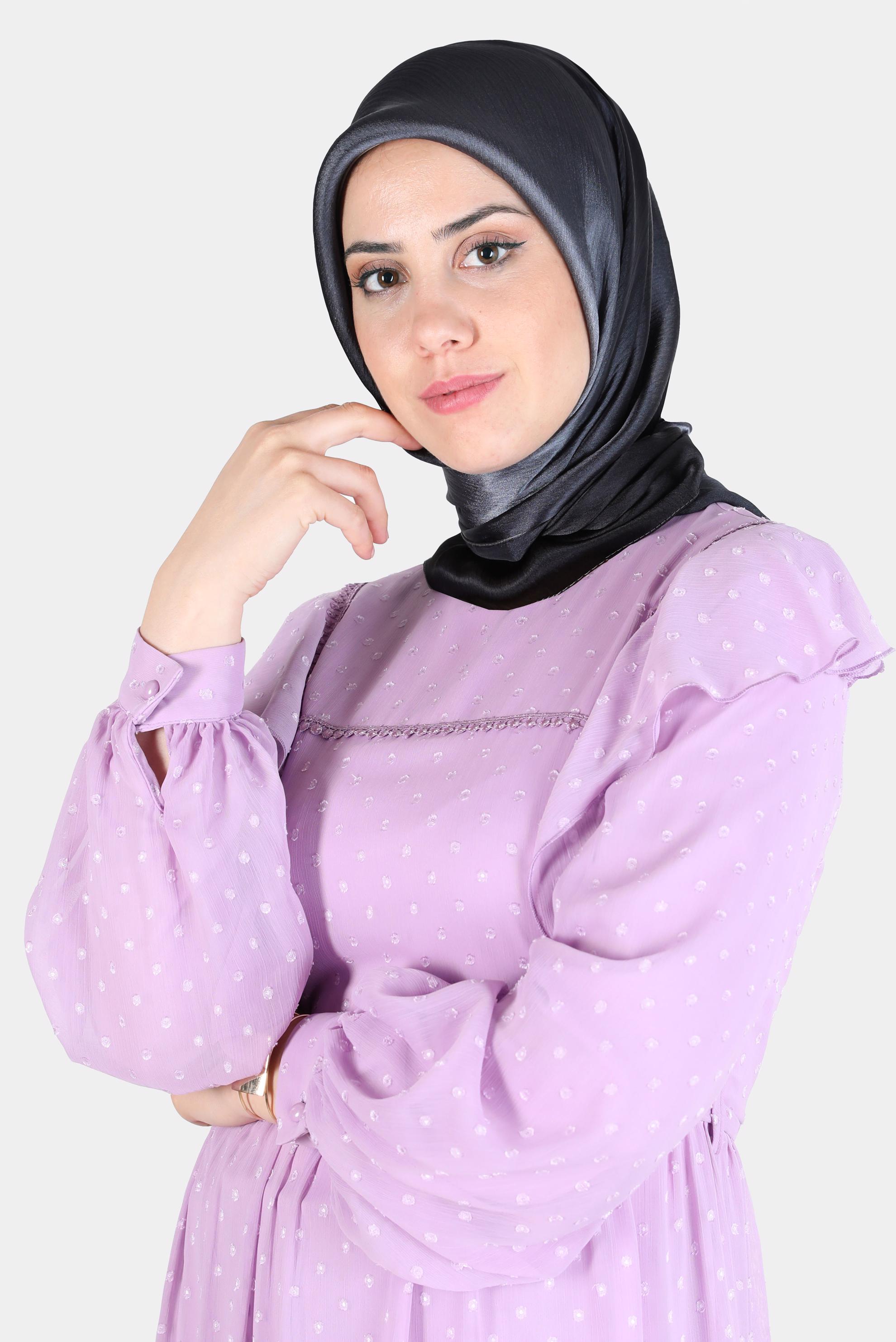 Tesettür giyim SİYAH ALVİNA DİJİTAL SURA EŞARP 8121 